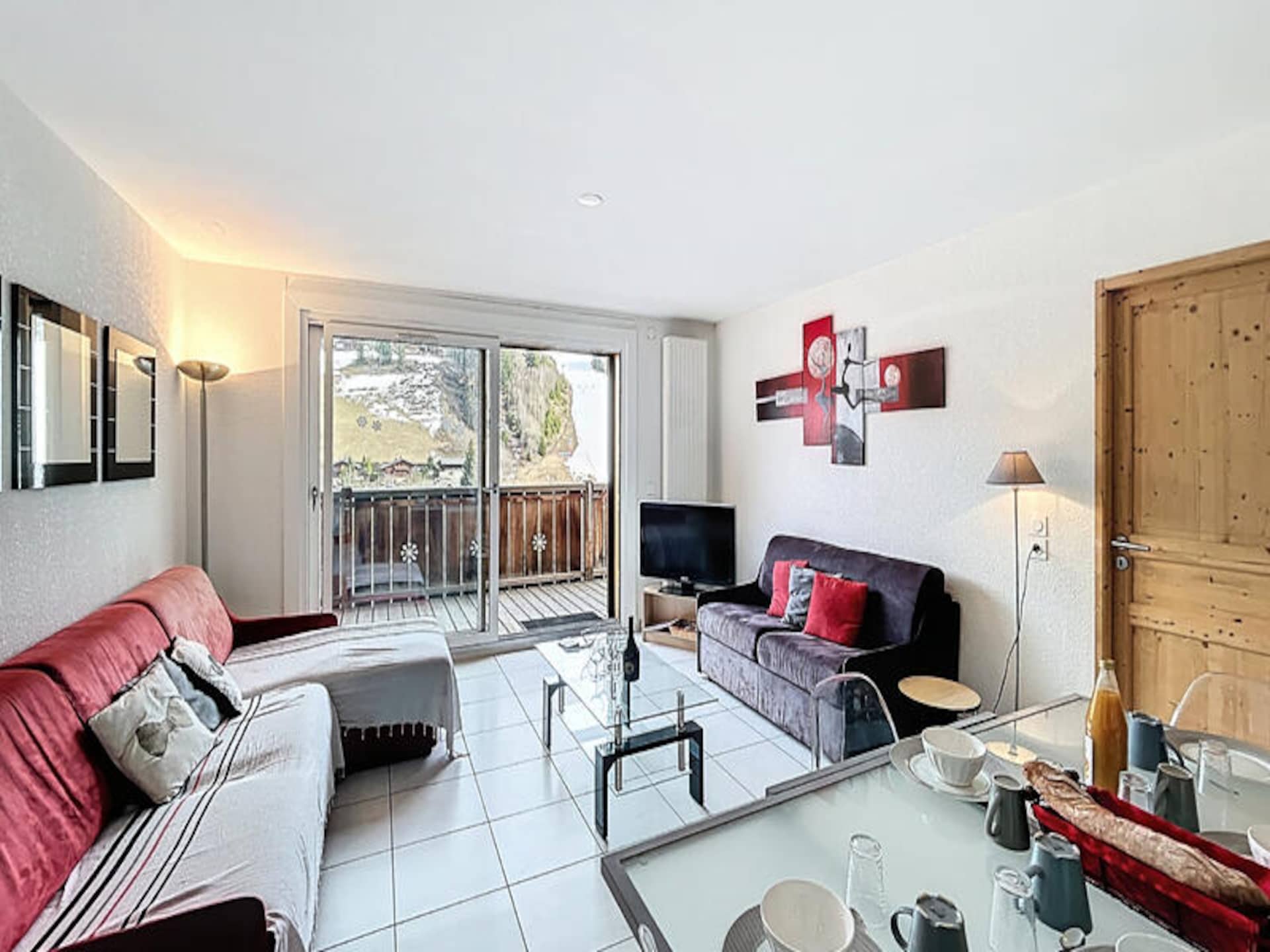 Modern appartement Les Gets, direct aan de piste voor 6 personen - foto 14