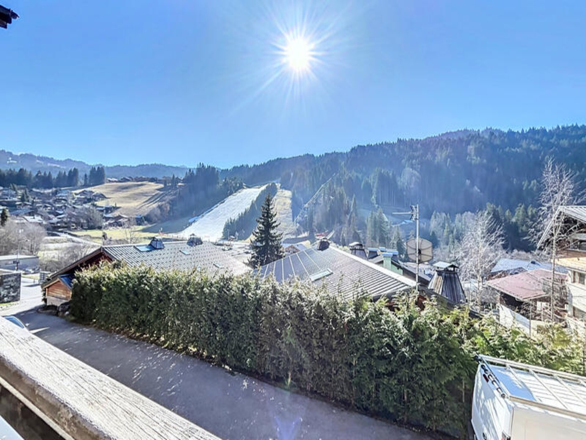Appartement Perrières: Uitzicht op de Piste in Les Gets - foto 3