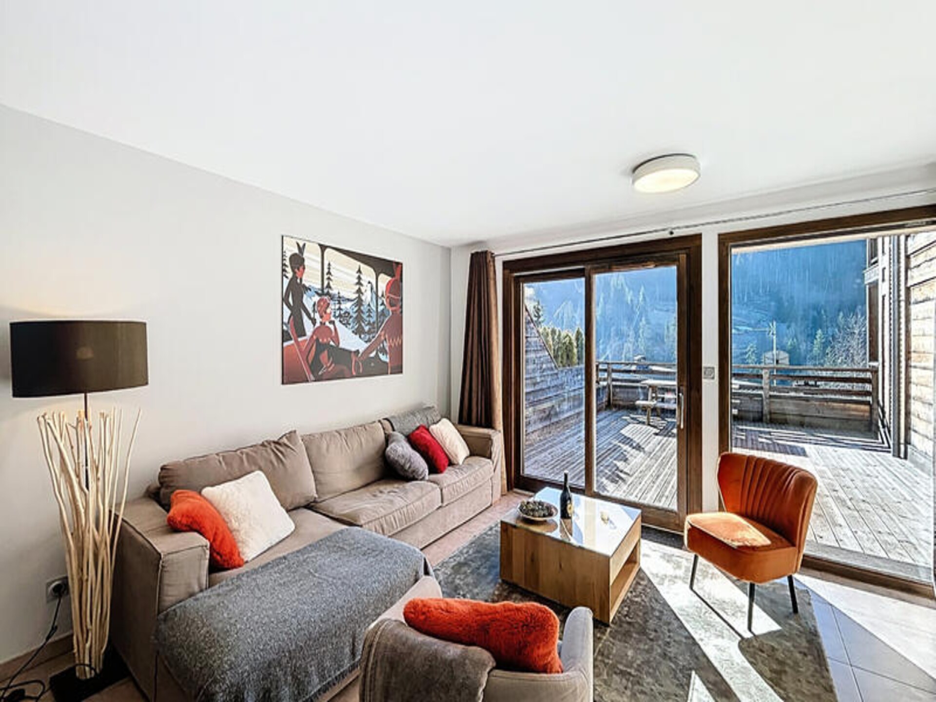 Appartement Perrières: Uitzicht op de Piste in Les Gets - foto 4