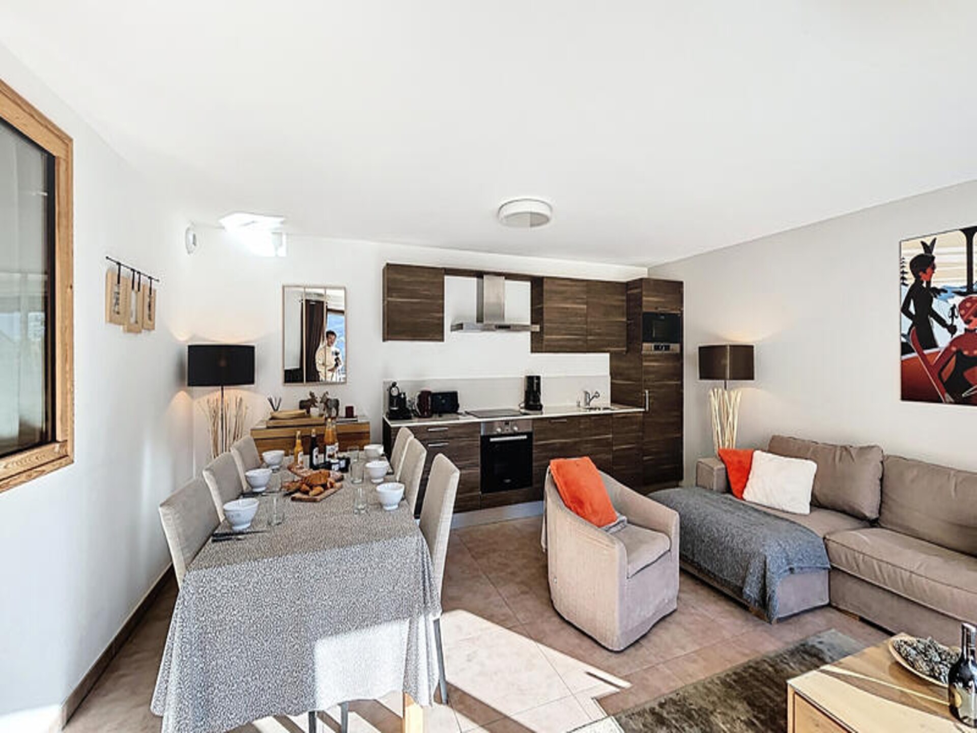 Appartement Perrières: Uitzicht op de Piste in Les Gets - foto 5