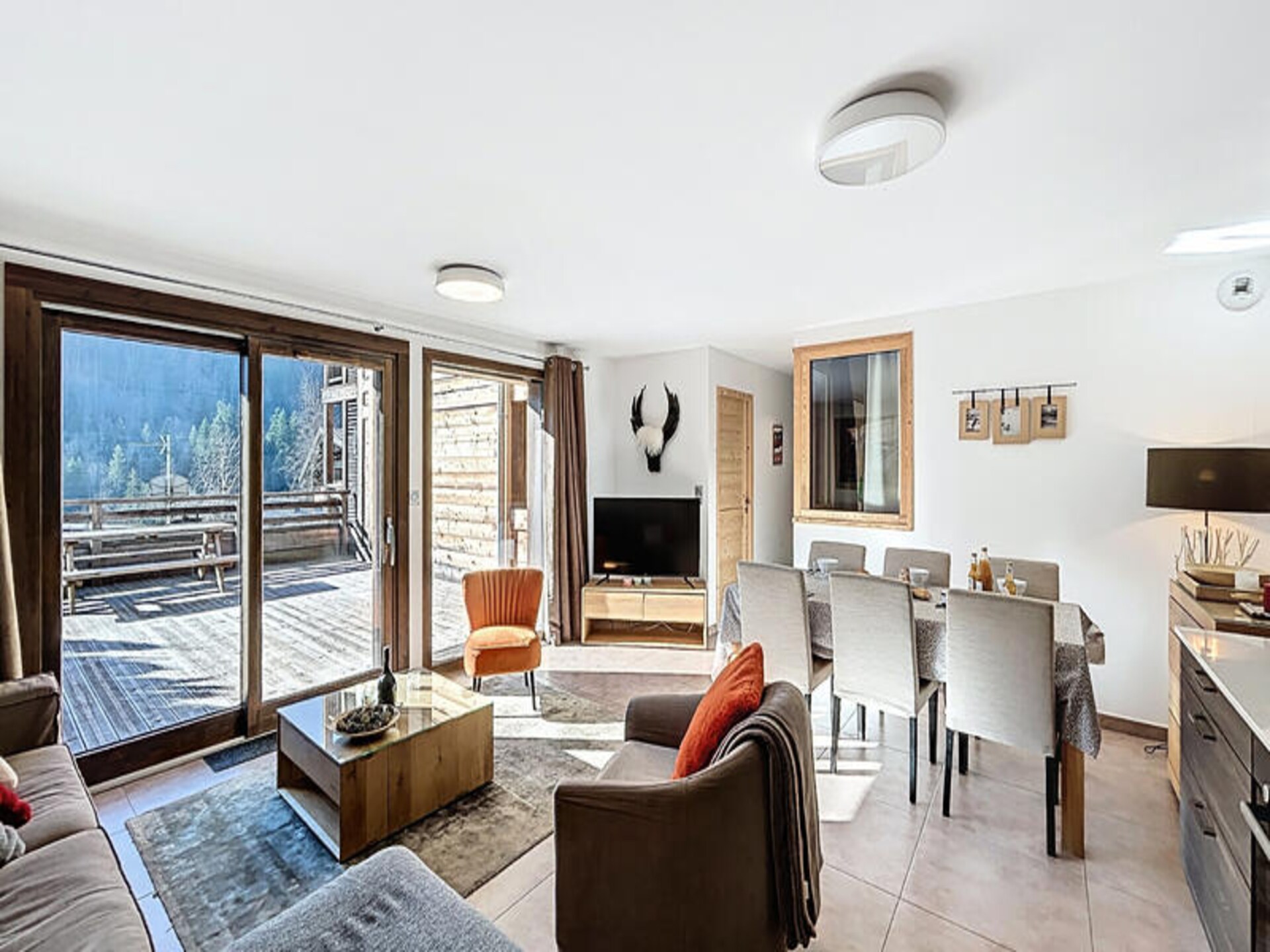 Appartement Perrières: Uitzicht op de Piste in Les Gets - foto 6