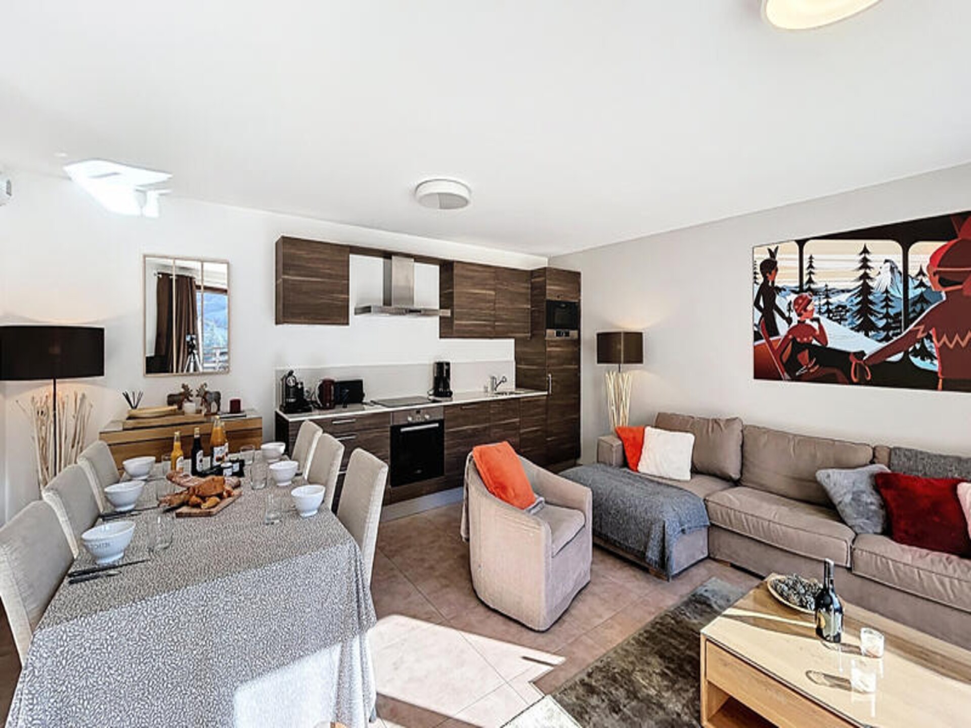 Appartement Perrières: Uitzicht op de Piste in Les Gets - foto 13