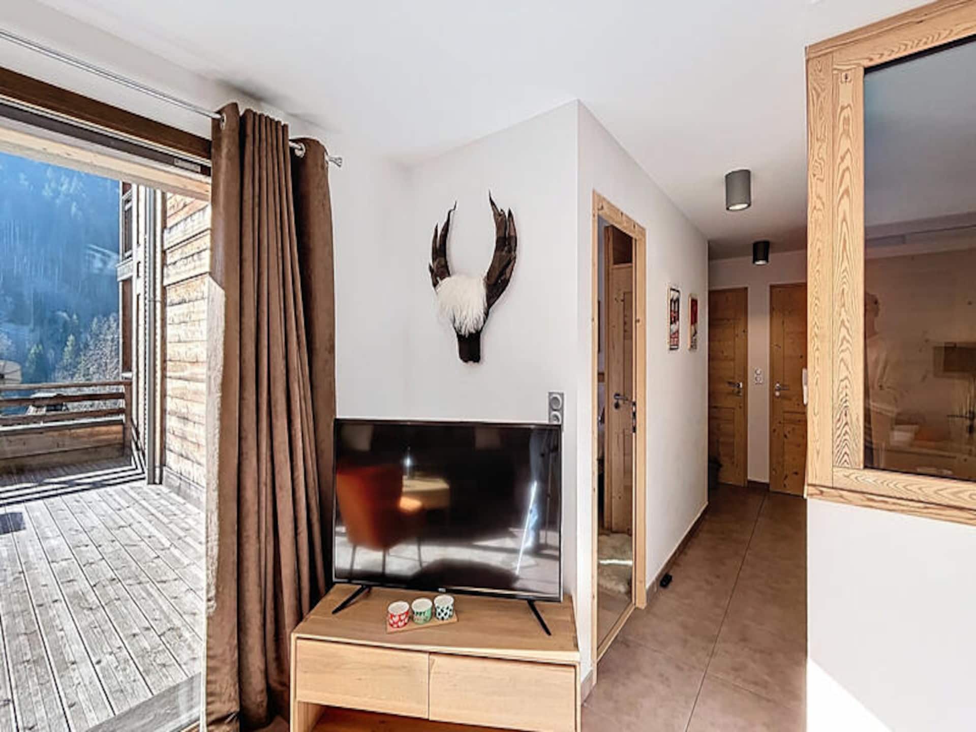 Appartement Perrières: Uitzicht op de Piste in Les Gets - foto 18
