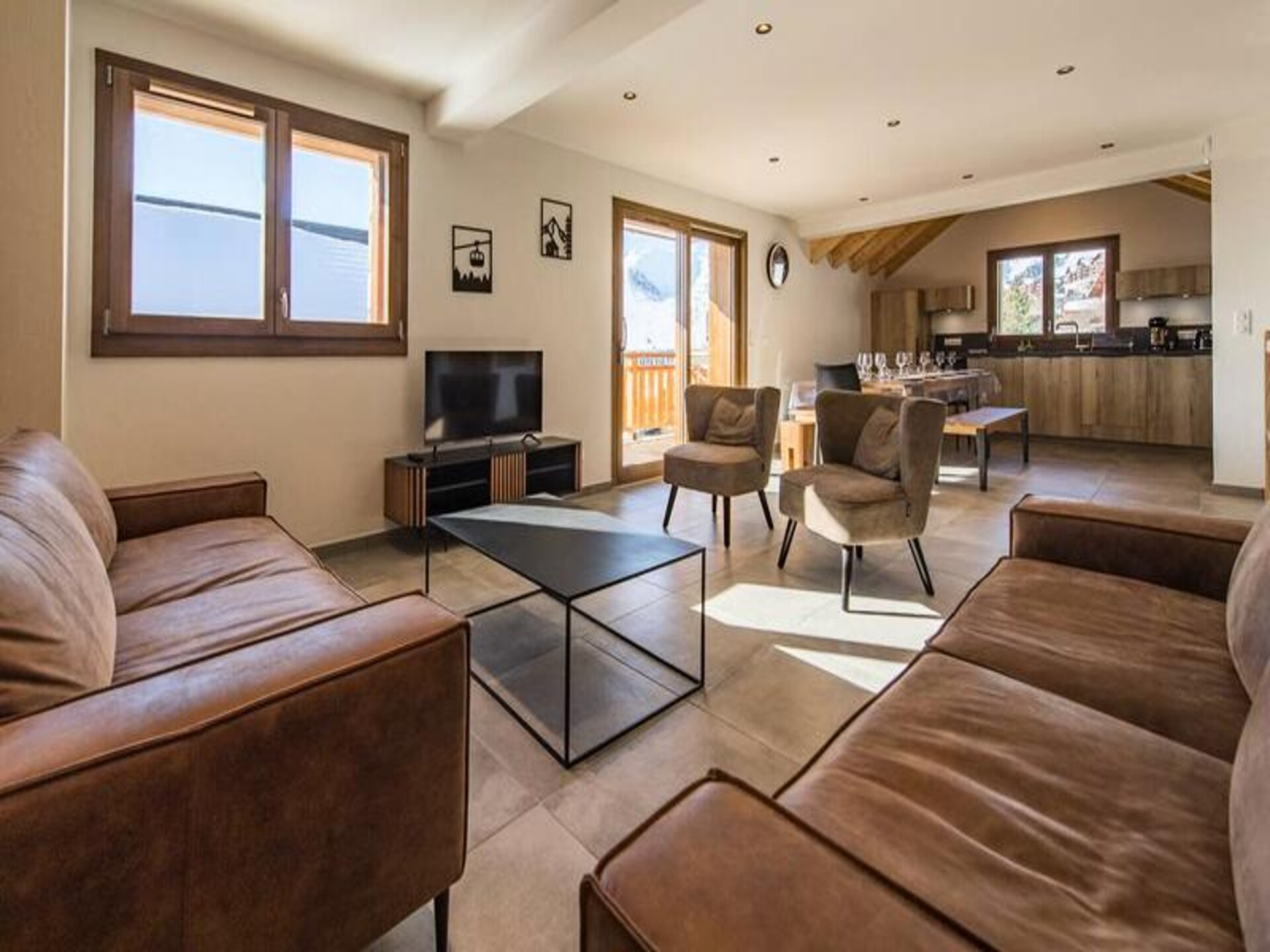 Duplex voor 10 personen met ski-in/ski-out en zuidbalkon in La Toussuire - foto 1