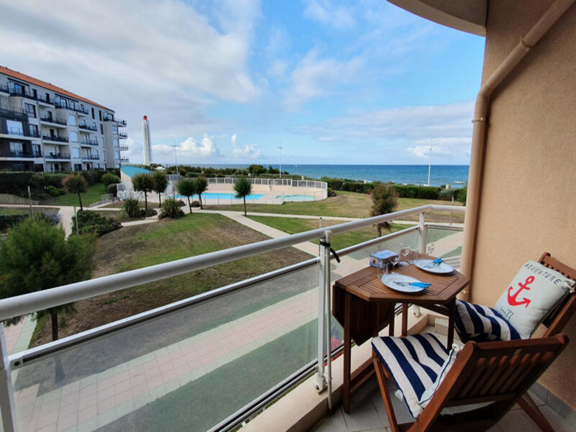 Studio met panoramisch zeezicht en zwembad in La Chaume, Les Sables d'Olonne - foto 2