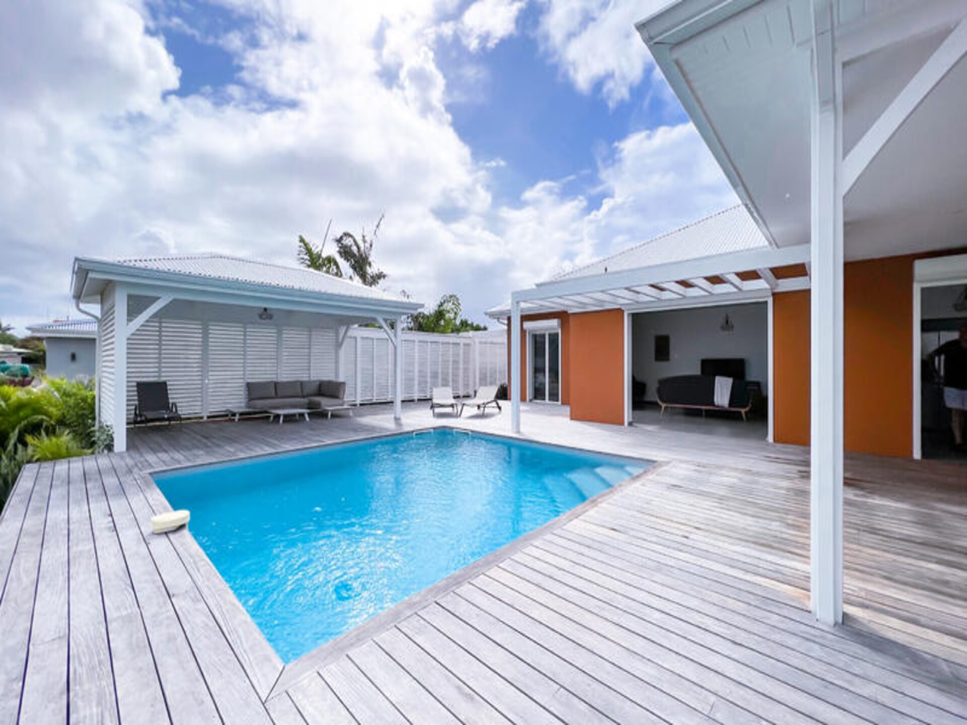 Licht appartement met tuin en airco in Saint-François, vlakbij strand - foto 13