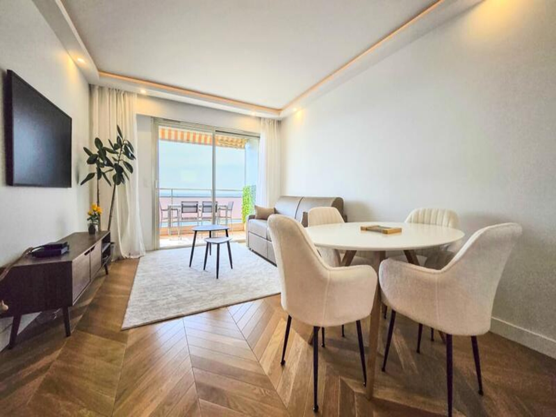 Appartement 4 pers. met zeezicht en terras in Juan-les-Pins, 200m van strand - foto 6
