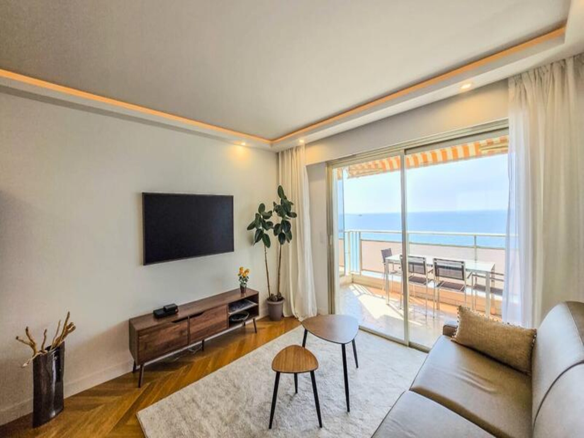 Appartement 4 pers. met zeezicht en terras in Juan-les-Pins, 200m van strand - foto 7