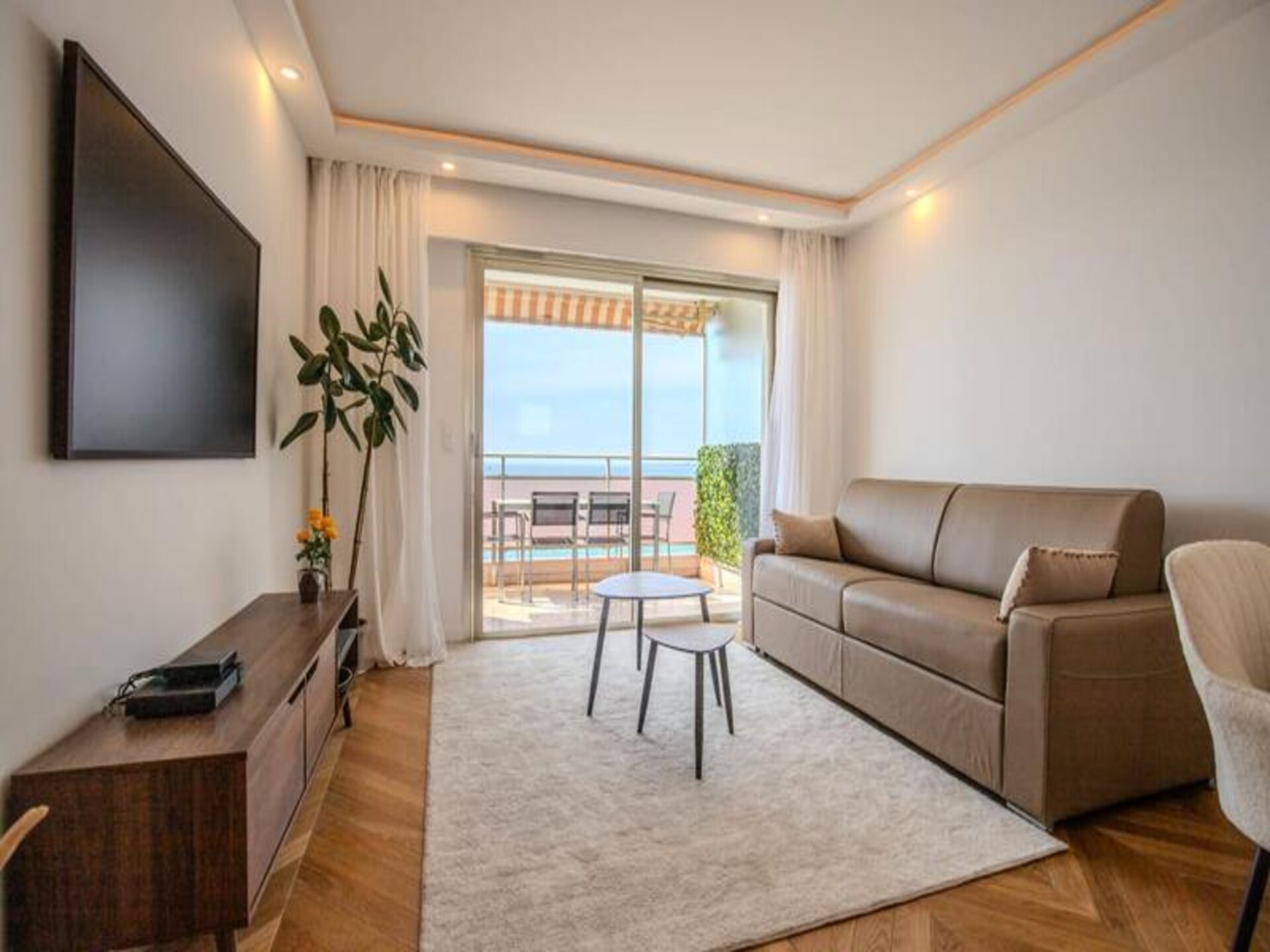 Appartement 4 pers. met zeezicht en terras in Juan-les-Pins, 200m van strand - foto 11