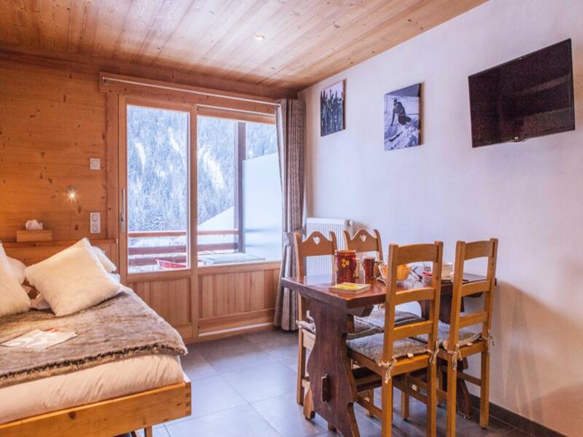 Knusse studio in Grand-Bornand met balkon op het zuiden en uitzicht - foto 5