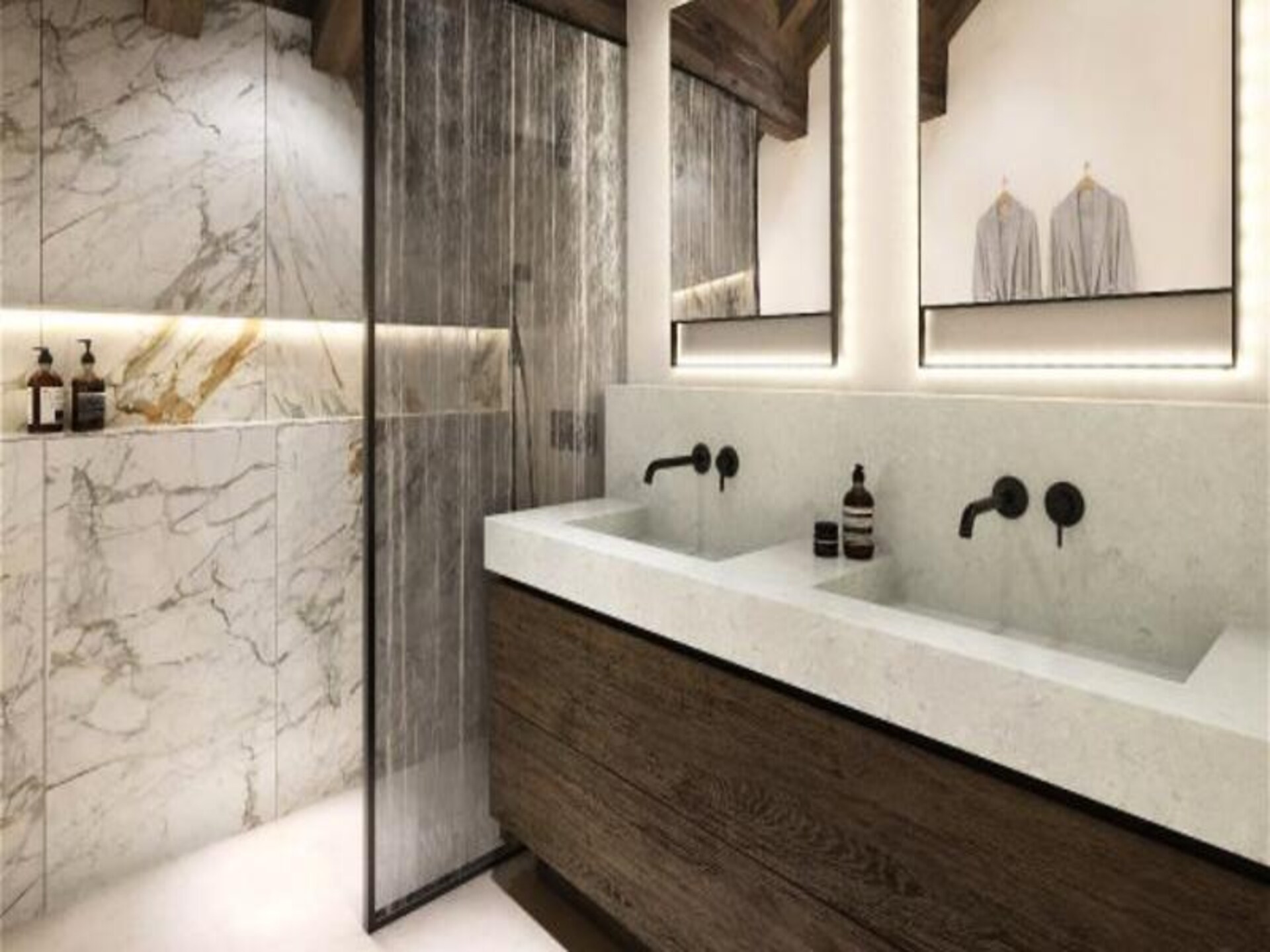 Ski-in/ski-out appartement met sauna en hamam aan de piste in Méribel - foto 8