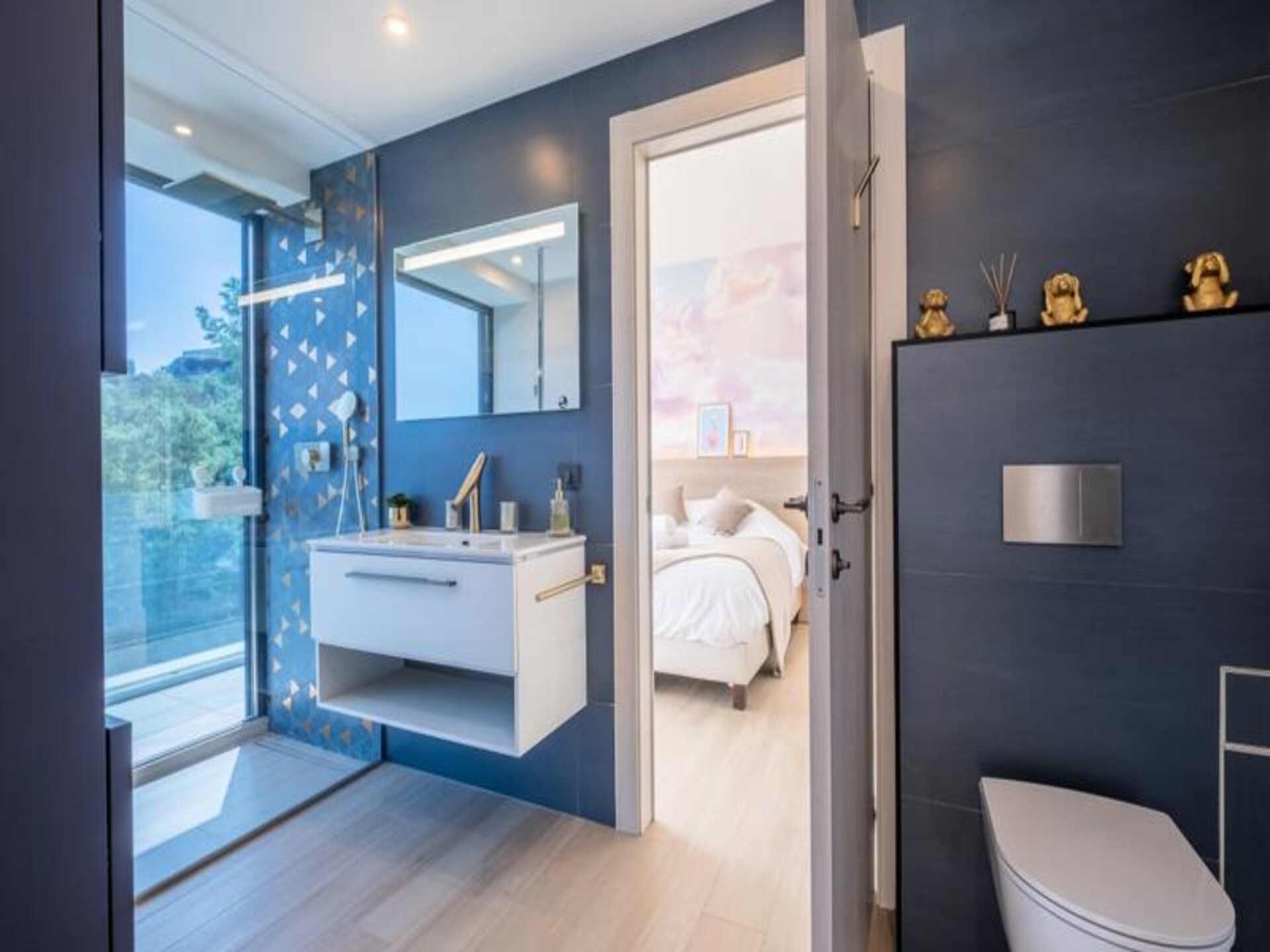 Architectenwoning met verwarmd zwembad en panoramisch zeezicht in Mandelieu - foto 27