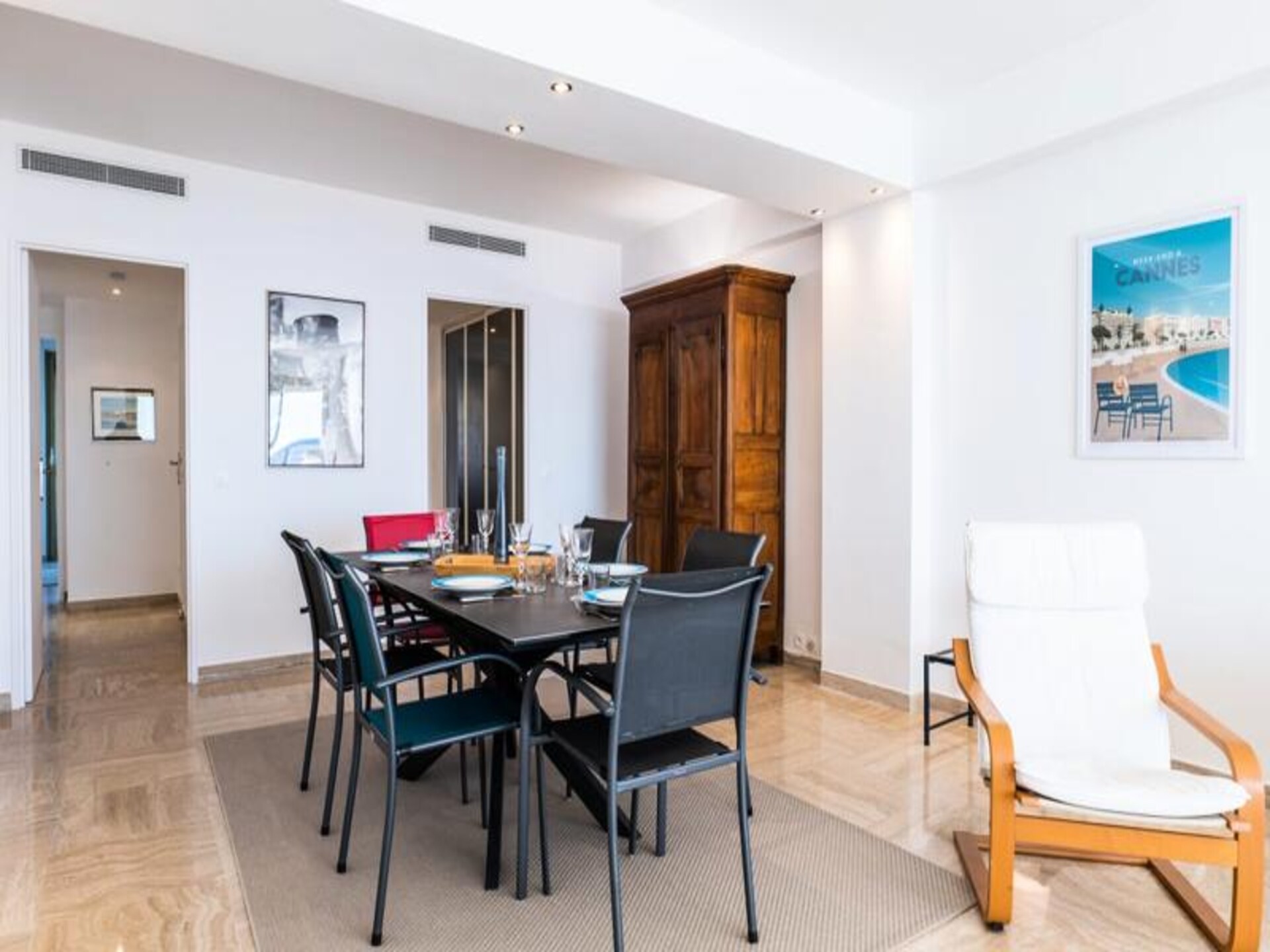 Panoramisch zeezicht appartement voor 6 personen in Cannes Palm Beach - foto 12