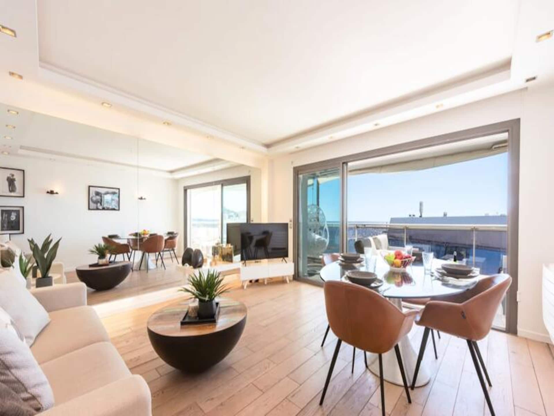 Appartement Croisette: 55m² met zeezicht, tegenover Palais des Festivals - foto 3
