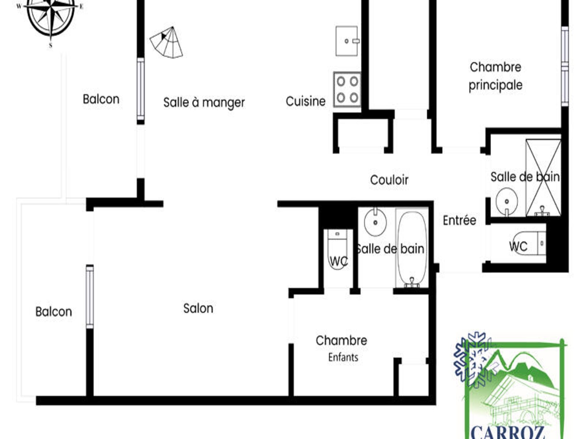 Appartement 80m² aan de piste in Les Carroz – 6 personen, 3 slaapkamers - foto 15