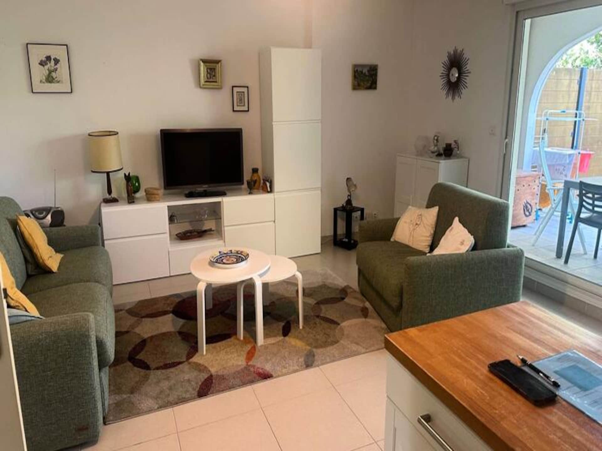 Luxe appartement op de begane grond, 30 m² terras, zwembad, vlakbij strand - foto 2