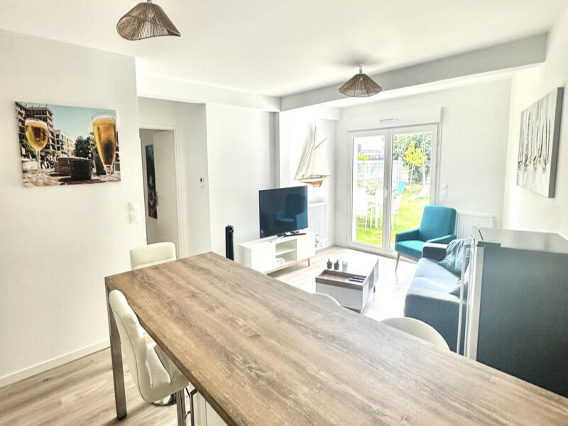 Licht appartement met tuin op loopafstand van haven La Rochelle - foto 3