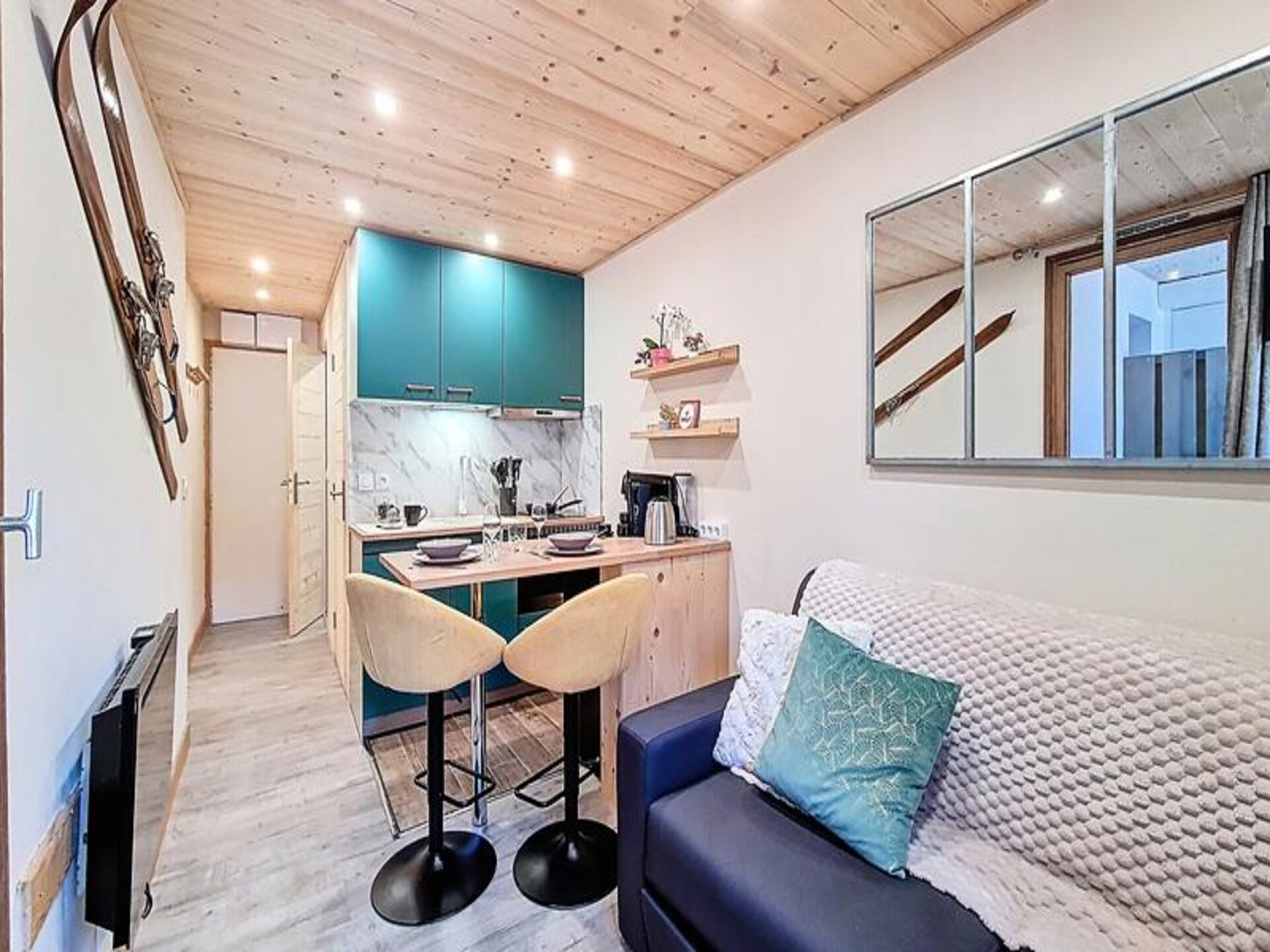 Studio aan de piste in Les Belleville met balkon op het zuiden - foto 7