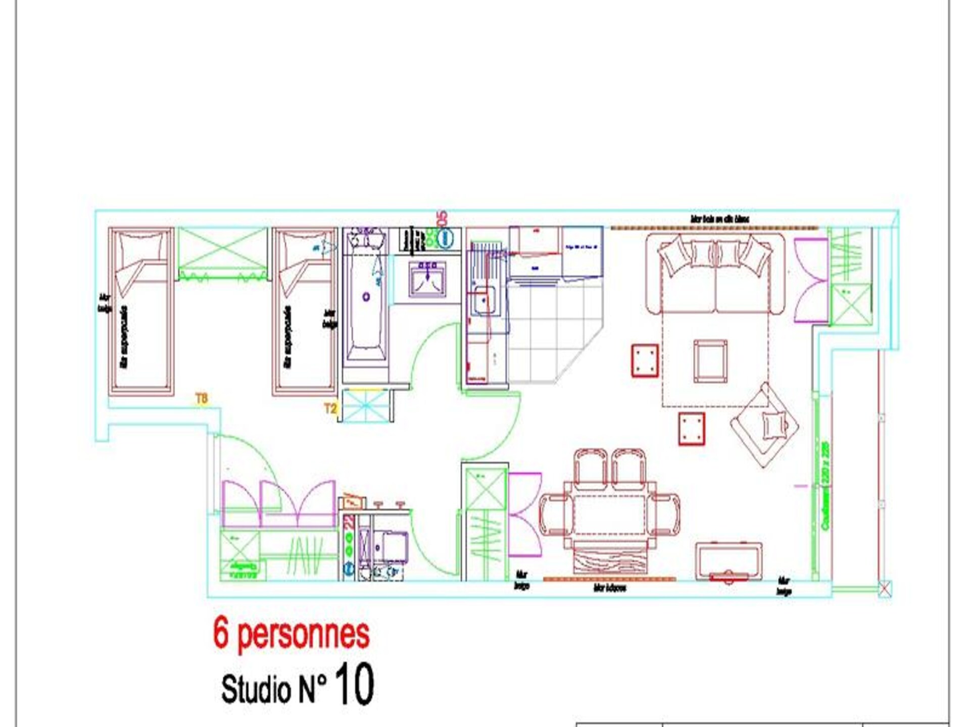 Appartement 6p in Résidence Le Portillo met zwembad, vlakbij de pistes - foto 10