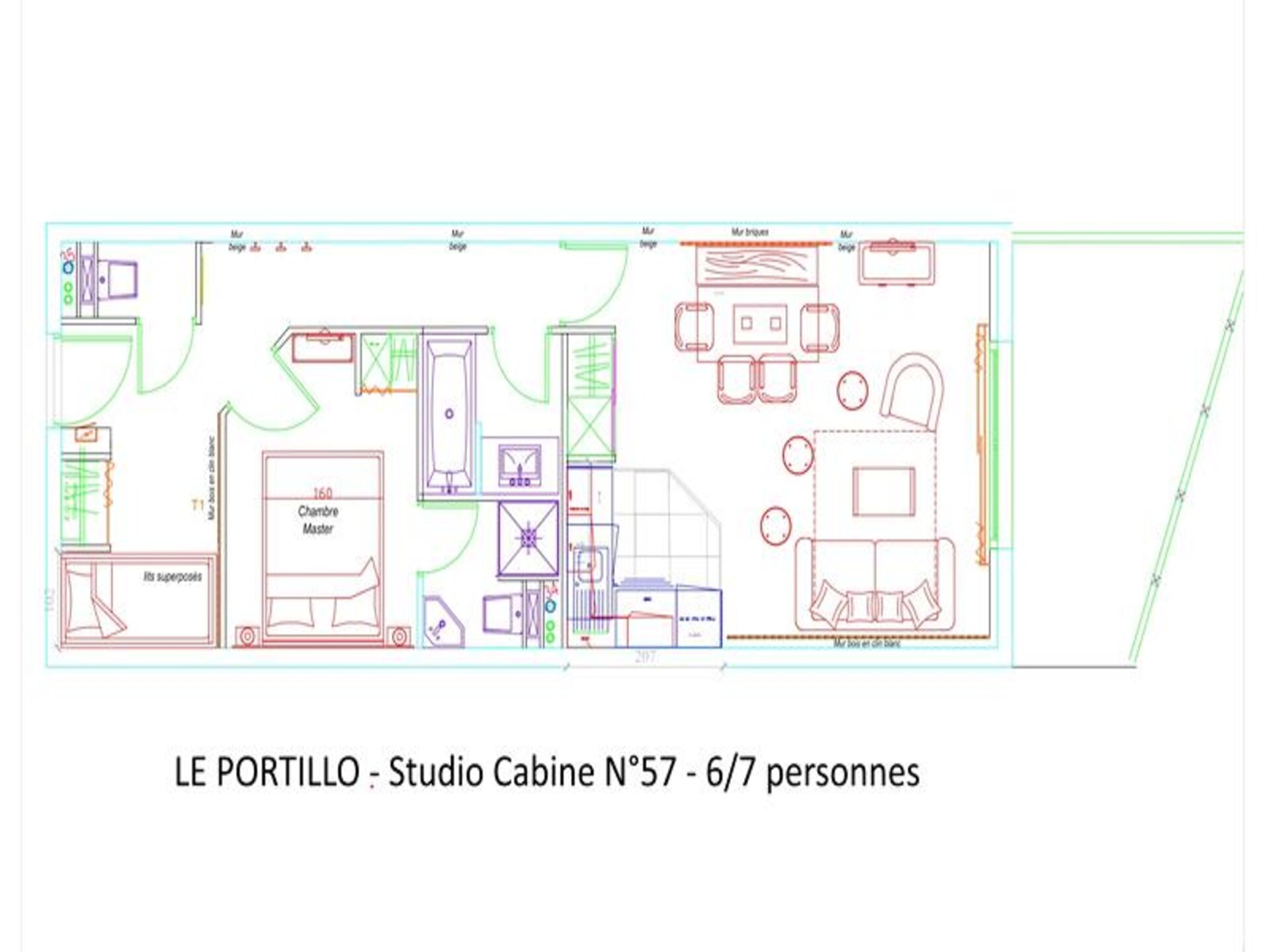 Appartement 50m² op de piste in Les Eaux-Bonnes met zwembad, 7 personen - foto 10
