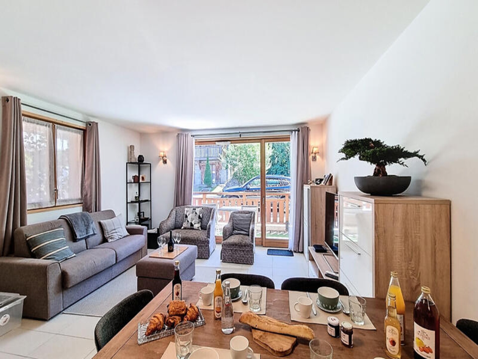 Licht appartement in Les Gets met balkon, vlakbij de piste - foto 7