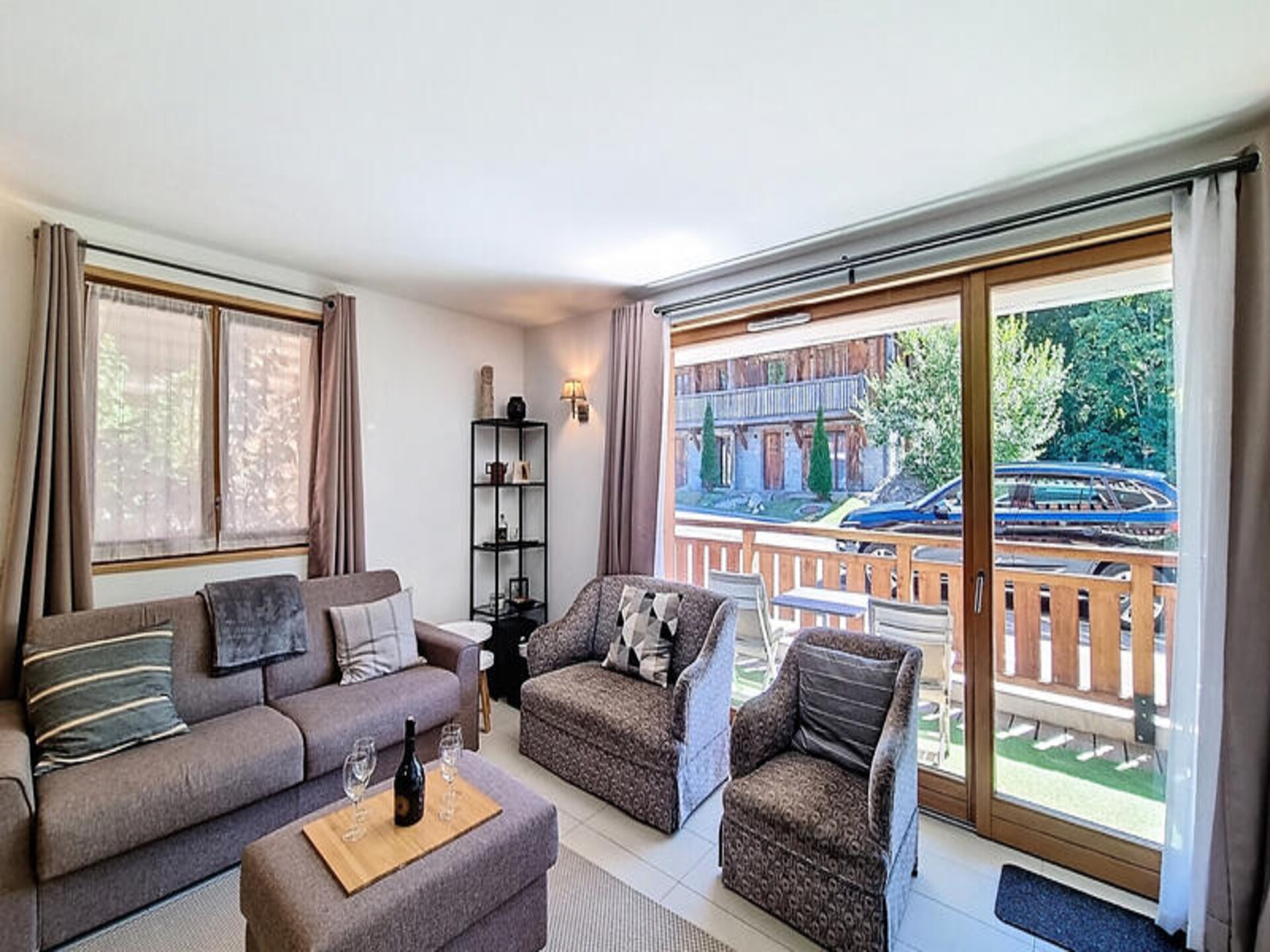 Licht appartement in Les Gets met balkon, vlakbij de piste - foto 11