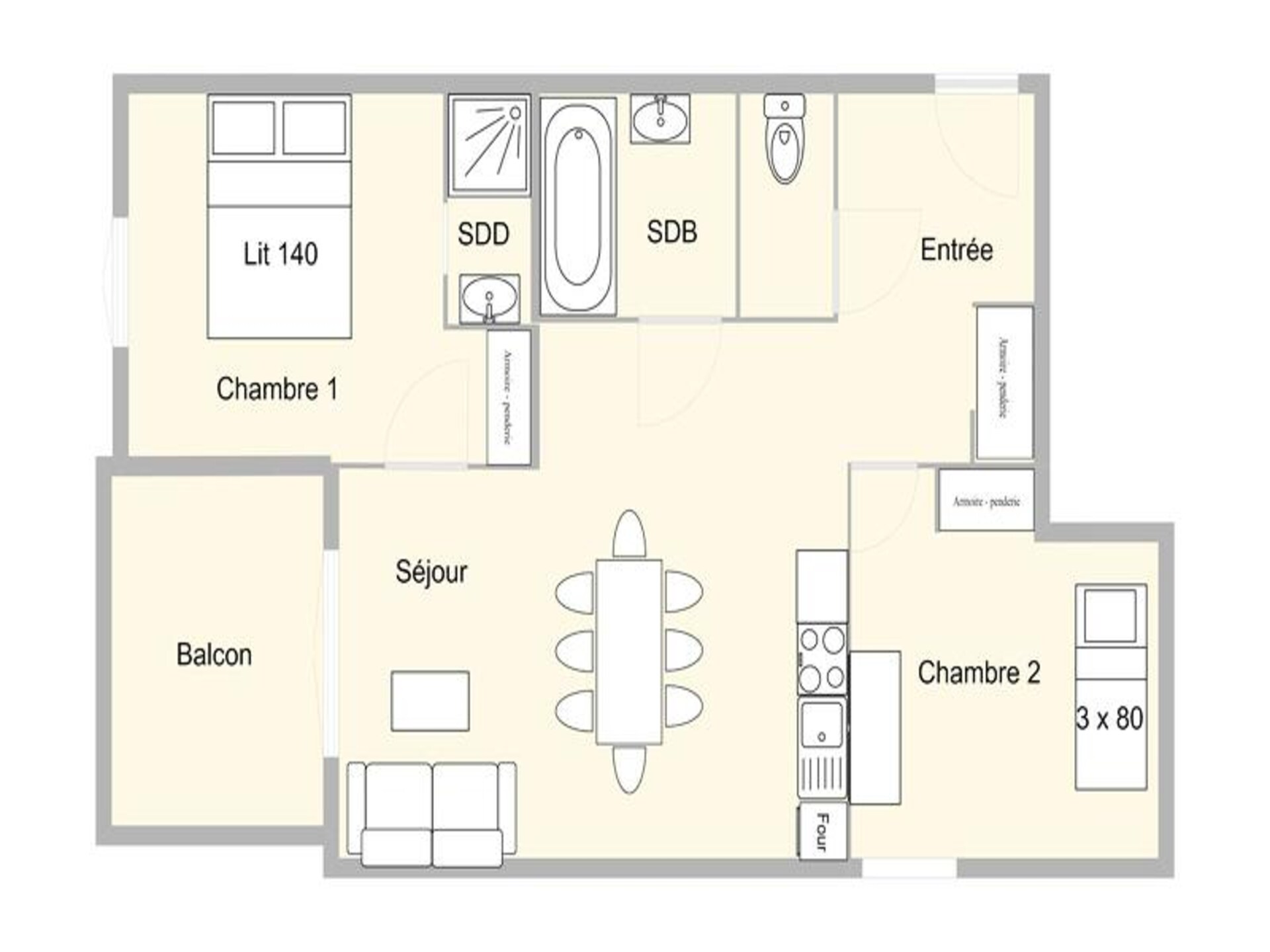 Appartement 7p met balkon, zwembad en uitzicht bij Les Saisies - foto 3