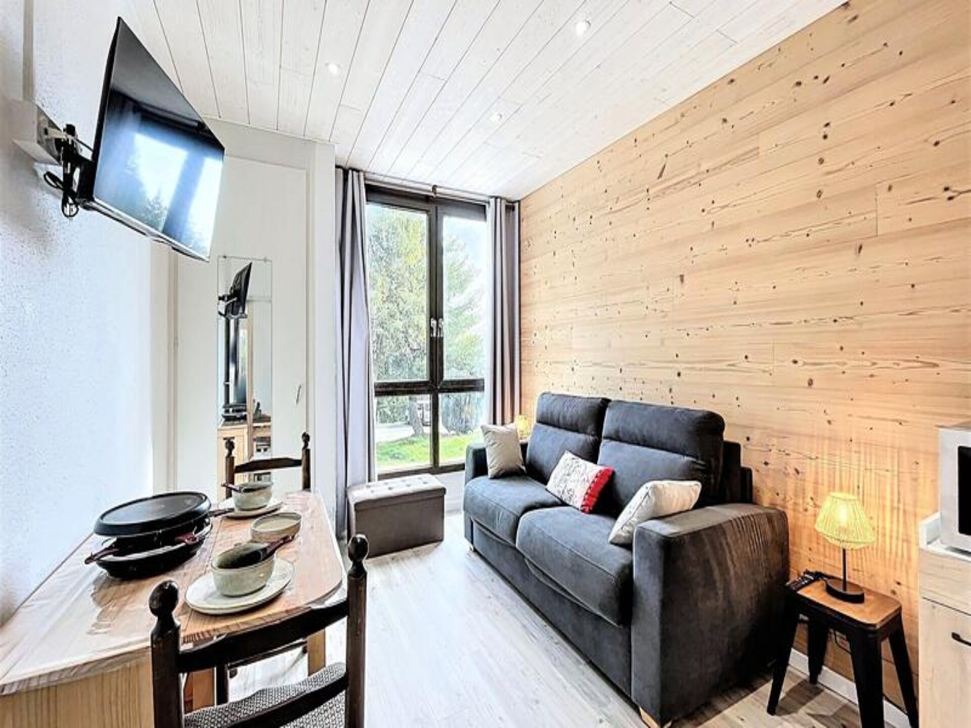 Studio op de piste in Villarembert met uitzicht en zwembad - foto 1