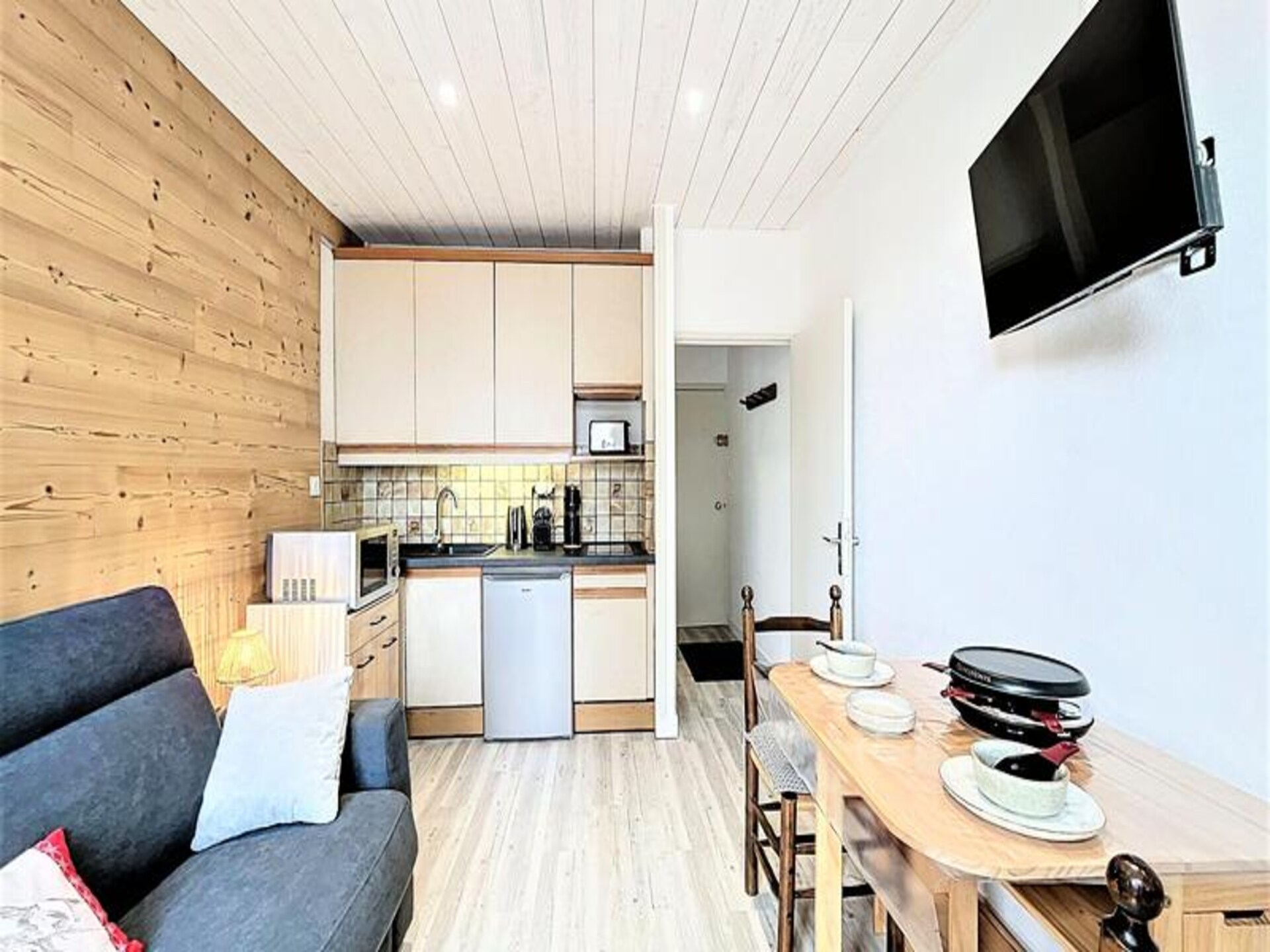 Studio op de piste in Villarembert met uitzicht en zwembad - foto 10