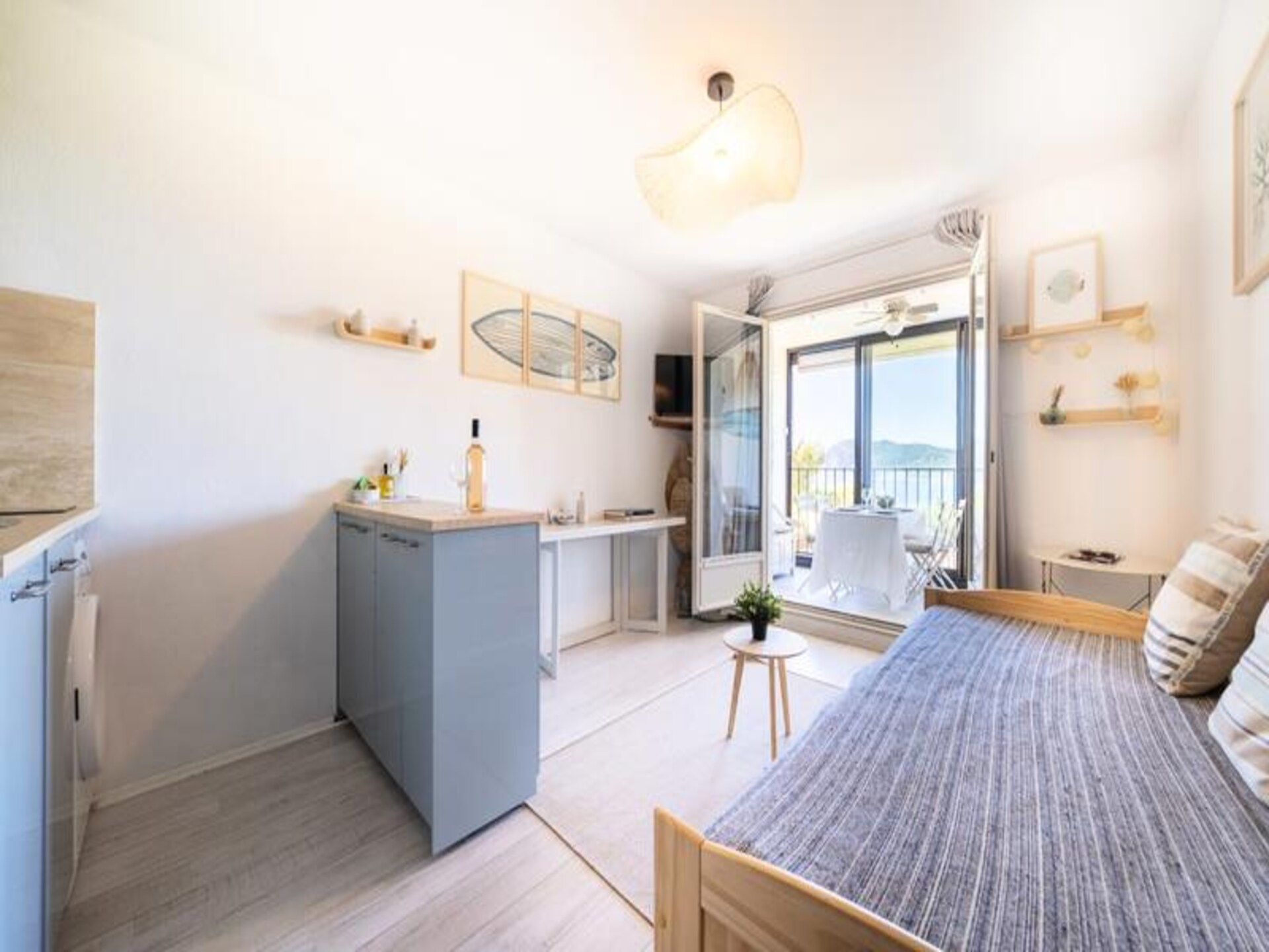 Panoramisch zeezicht appartement voor 6 personen met zwembad in Saint-Mandrier - foto 11