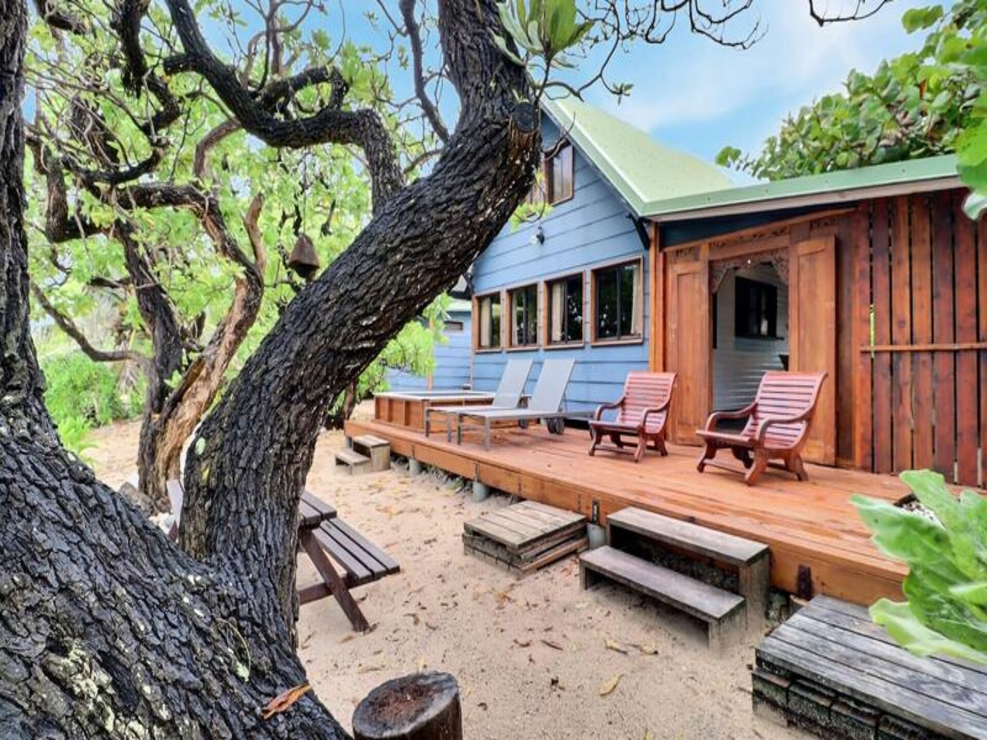 Strandhuis Fare Vainina aan de lagune van Moorea – 120 m² voor 6 personen - foto 2