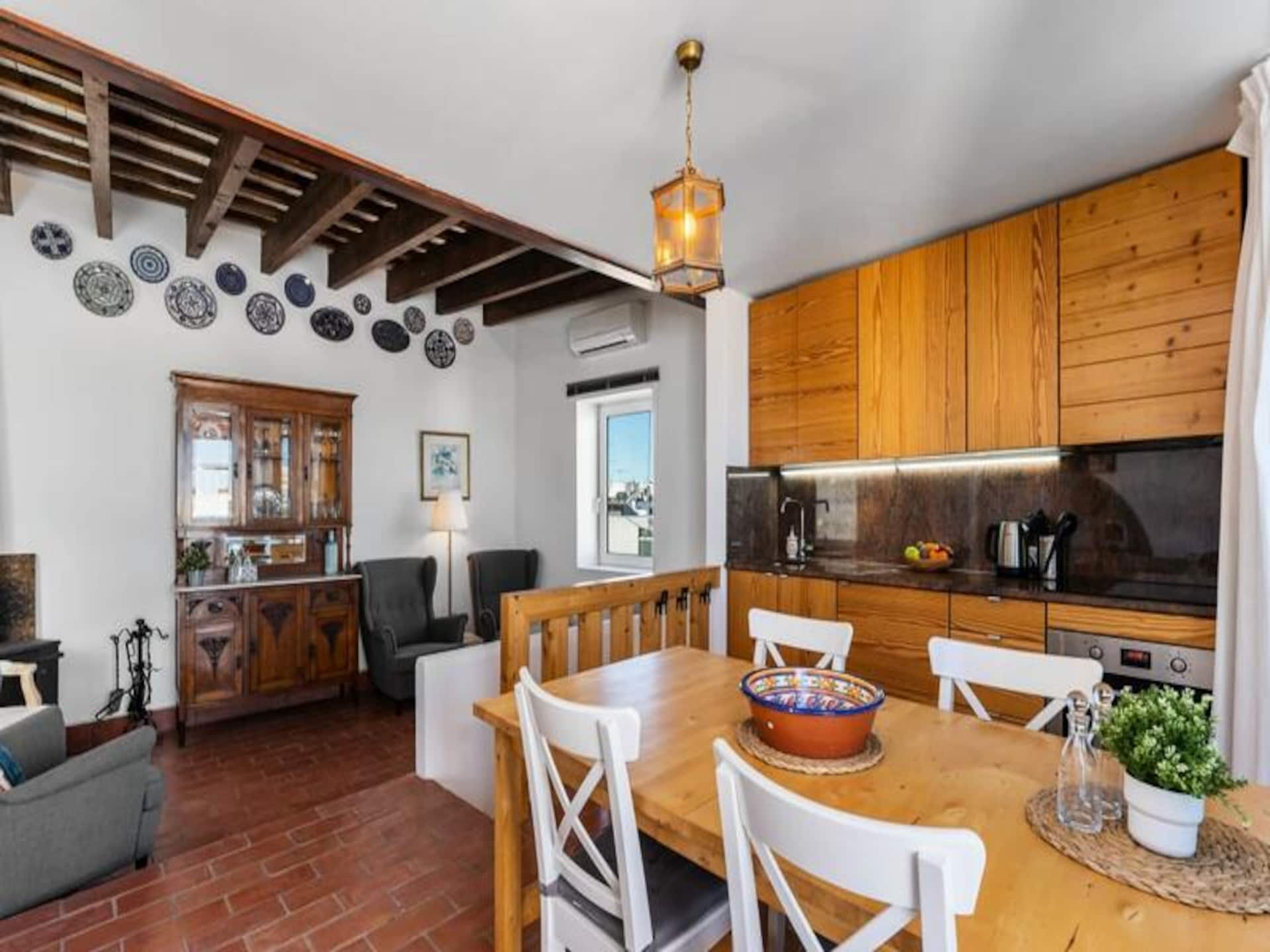 Historisch appartement in Olhão met panoramisch dakterras en uitzicht op zee - foto 29