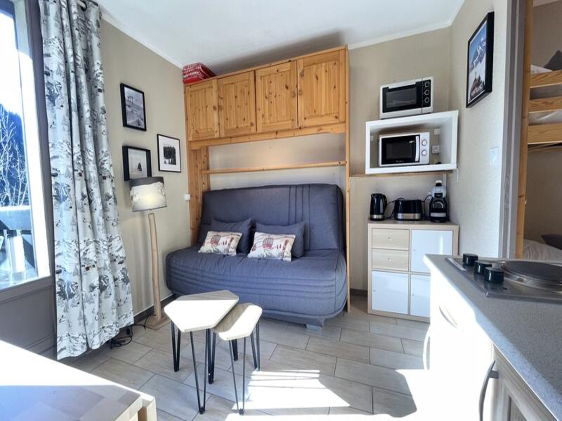 Gezellig studio-appartement met balkon in Notre Dame de Bellecombe, 600m van Espace Diamant - foto 14