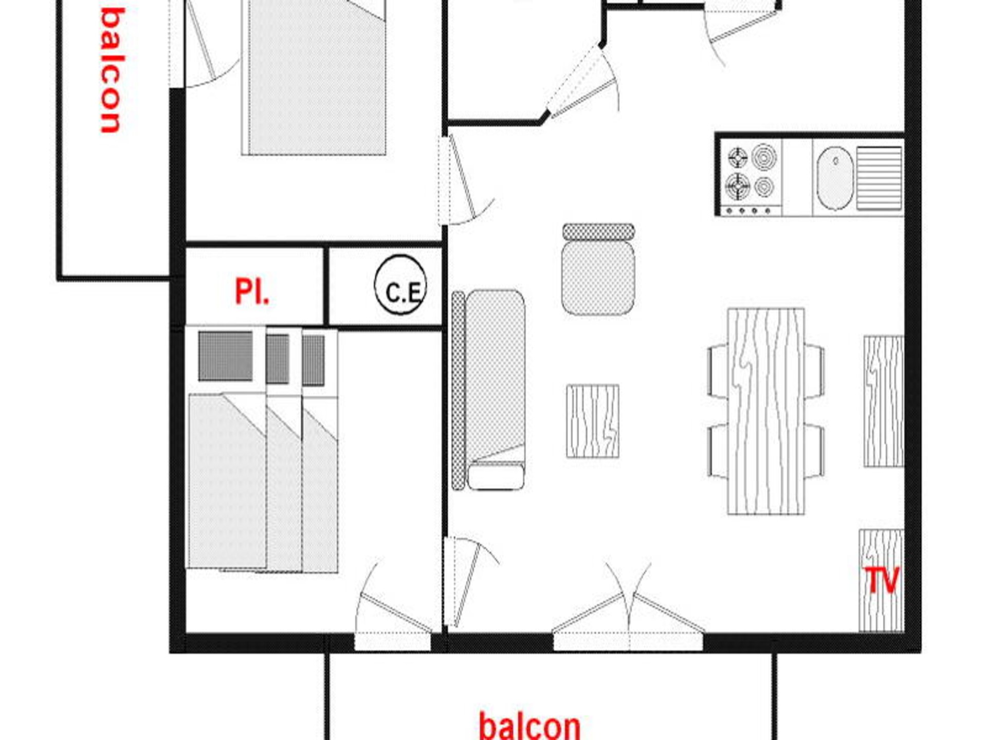Appartement aan de piste in Notre Dame de Bellecombe voor 6 personen - foto 20