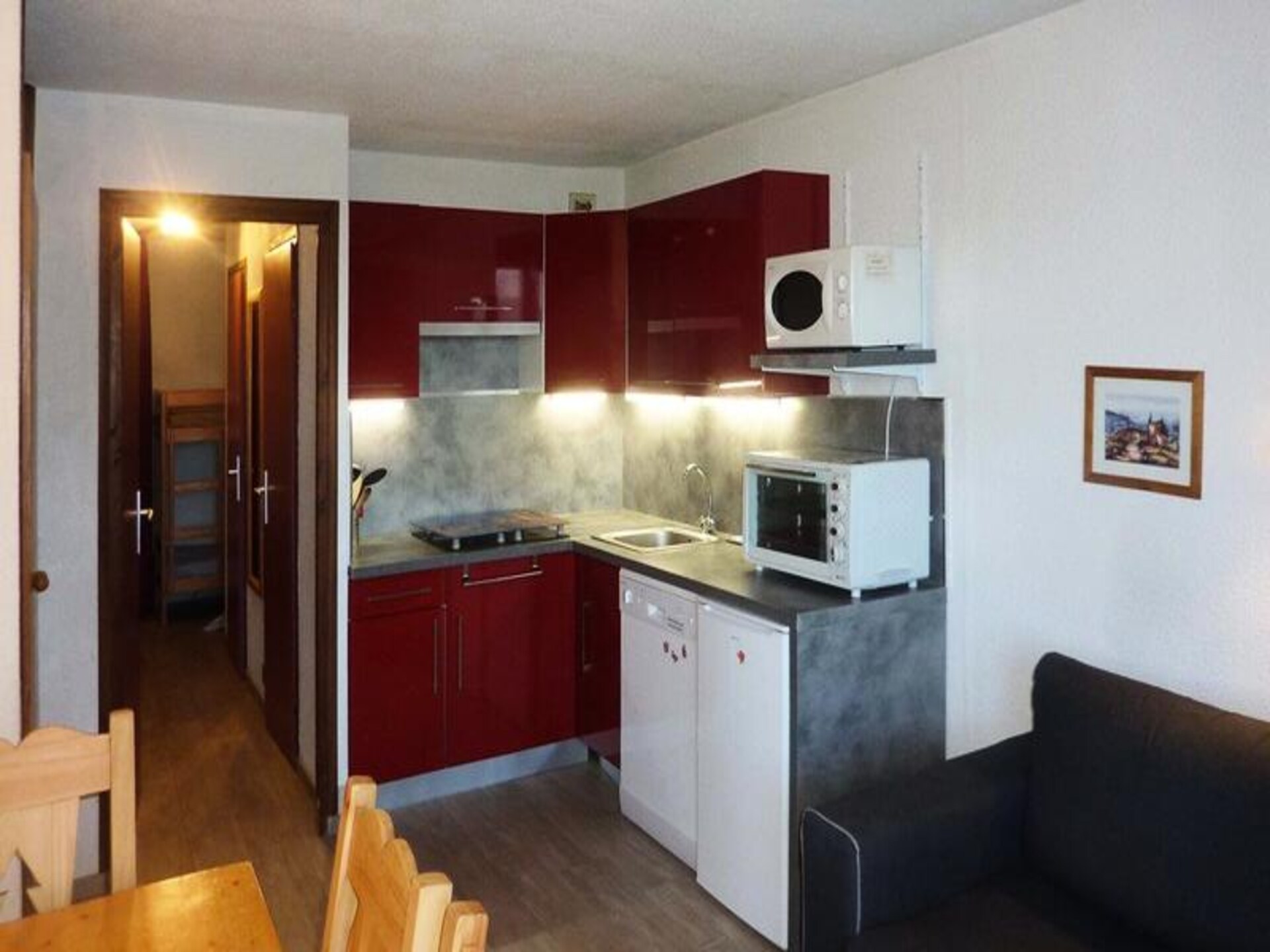Knusse studio voor 6 in Les Orres, direct aan de piste met balkon - foto 3