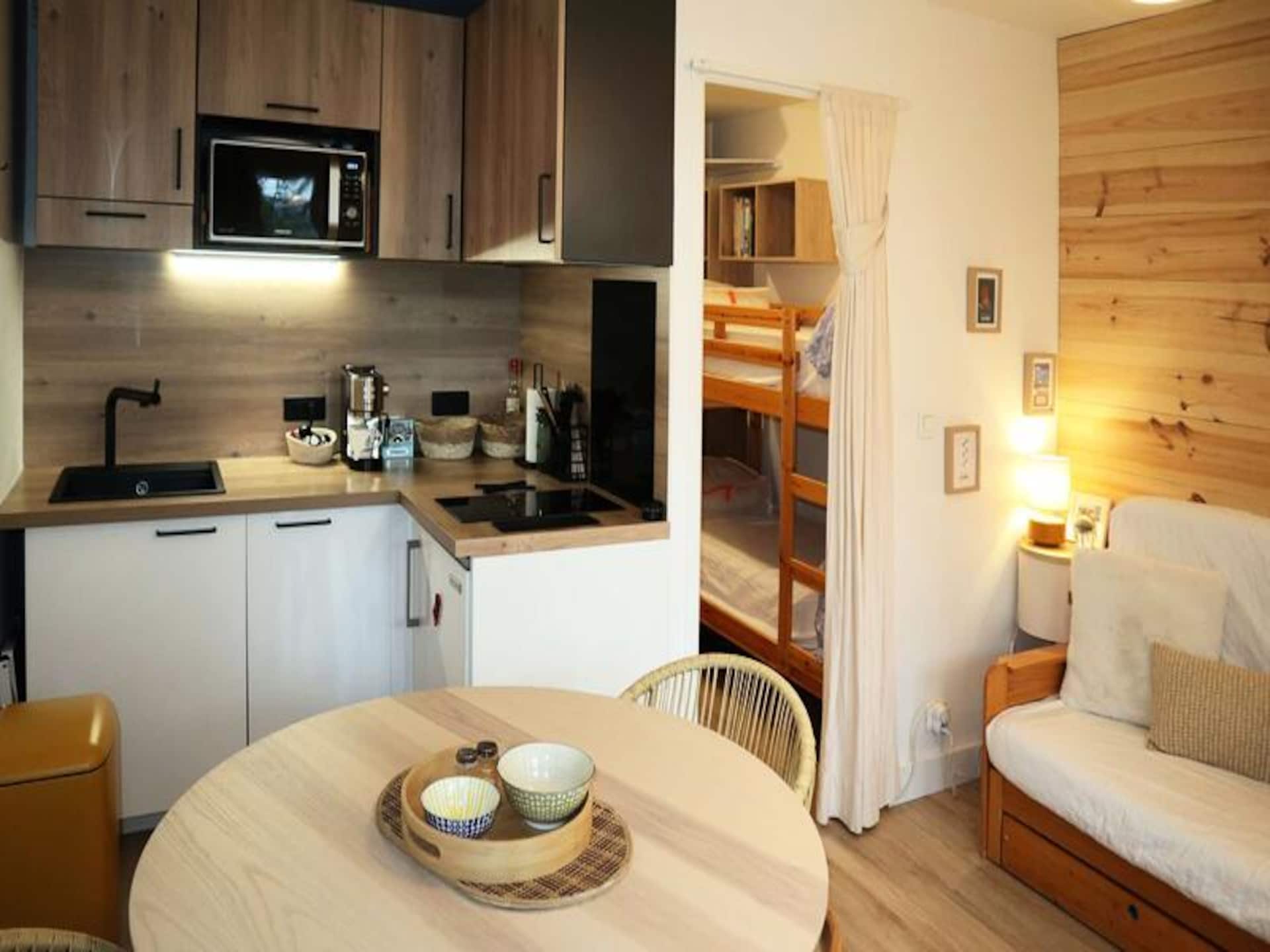 Knusse studio voor 4 personen in Les Orres, vlakbij de pistes - foto 5