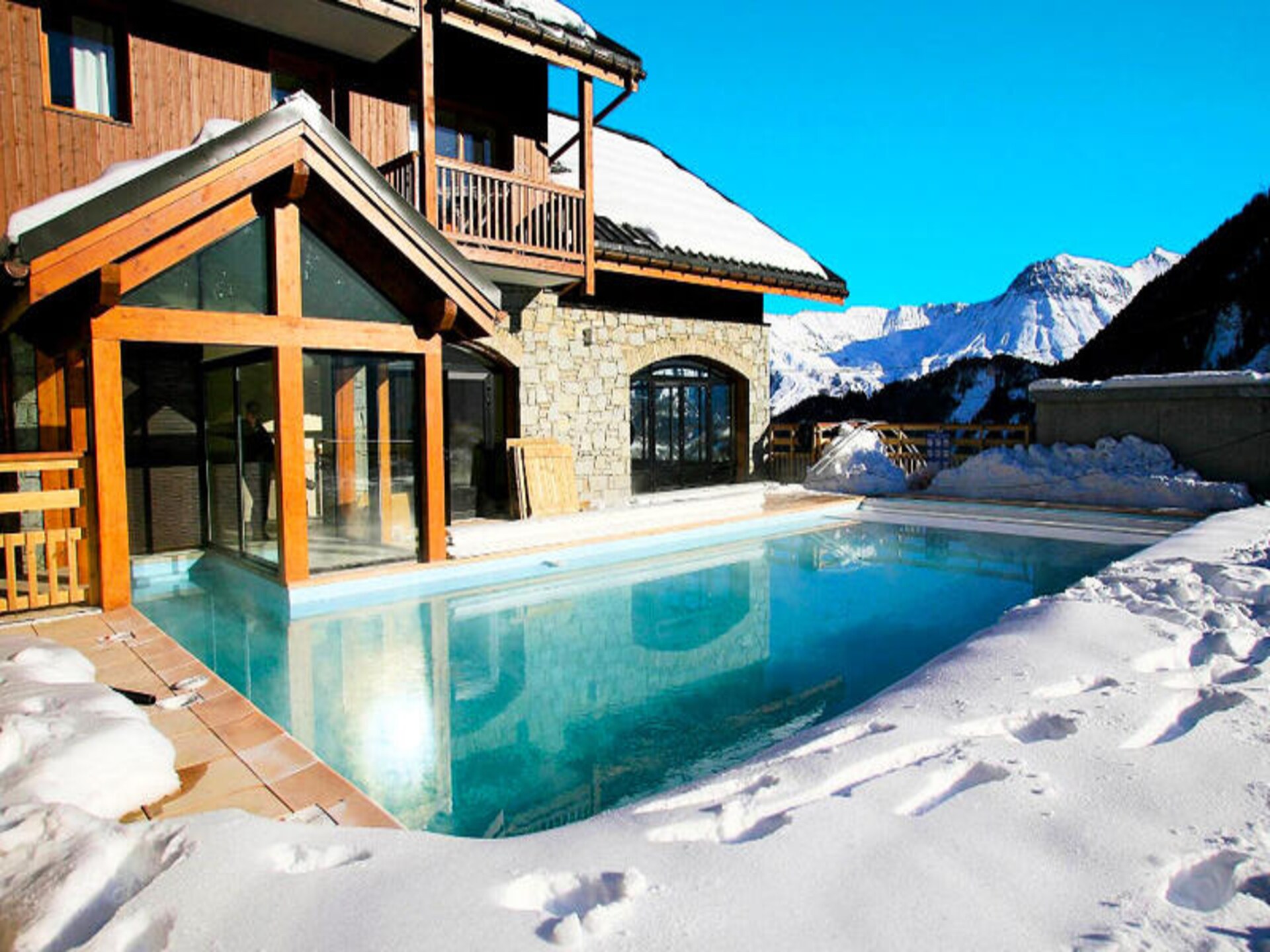 Appartement 6p in Le Corbier, 50m van de piste met zwembad en sauna - foto 3