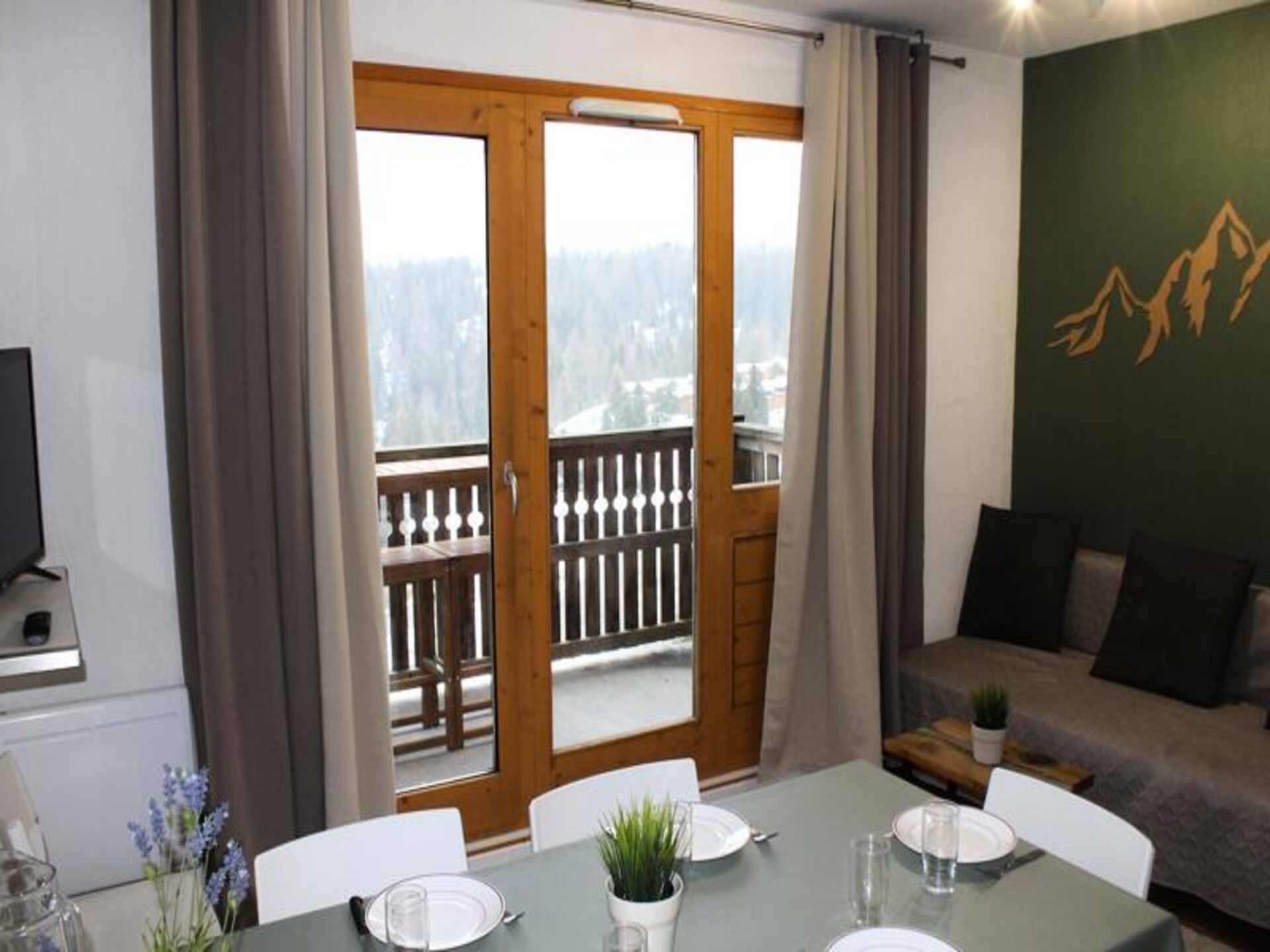Alpien appartement in Résidence Les Chaumettes met panoramisch uitzicht op Pic de Bure - foto 14