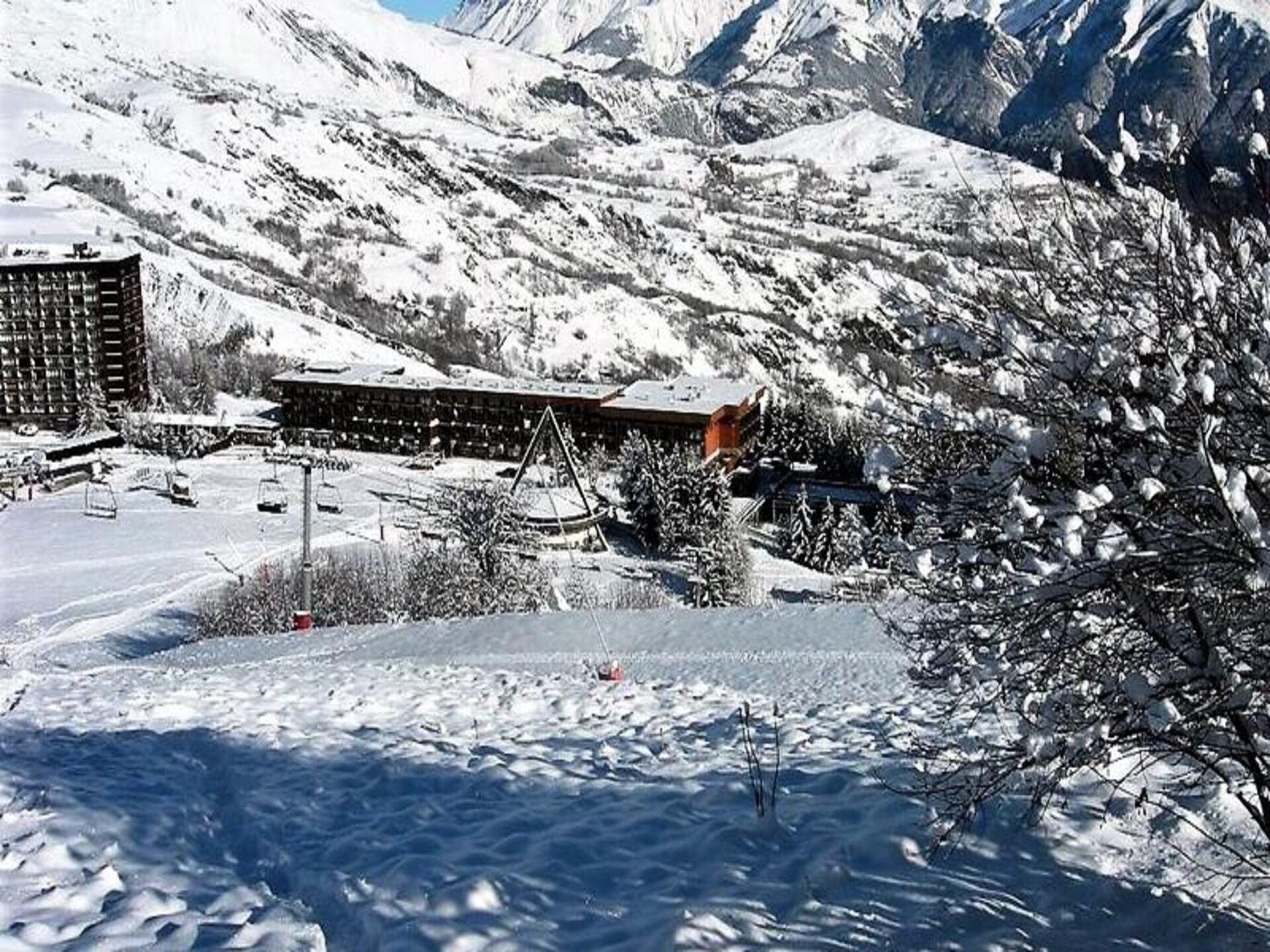 Studio Apollo in Villarembert: ski-in/ski-out op 10m van de stoeltjeslift - foto 4