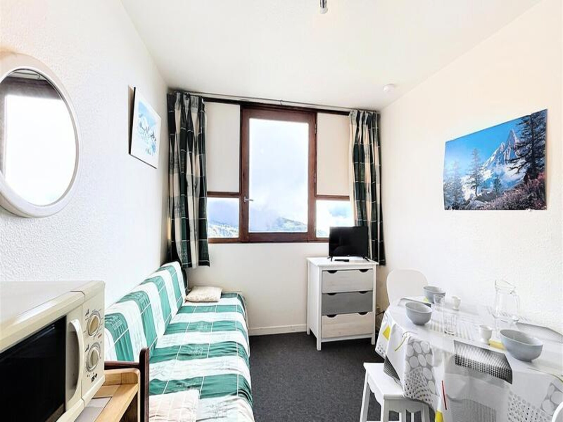 Studio aan de piste in Villarembert met verwarmd zwembad en bergzicht - foto 9