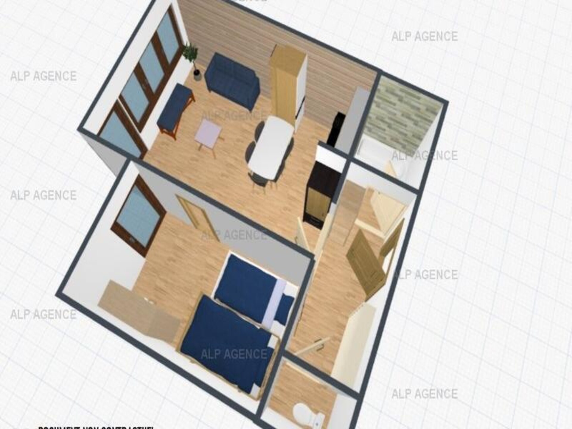 Gerenoveerd studio-appartement aan de piste in Plagne Villages - foto 9
