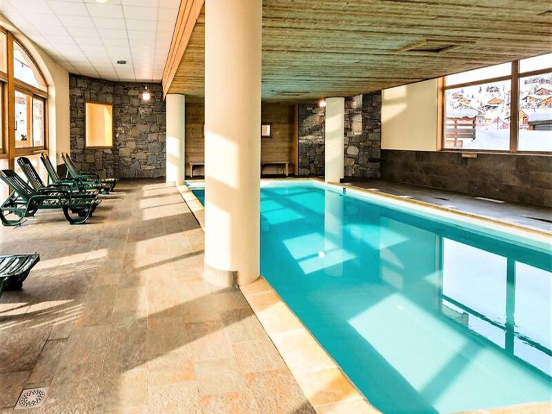 Appartement 6 pers. met zwembad & sauna vlakbij de pistes in La Toussuire - foto 4