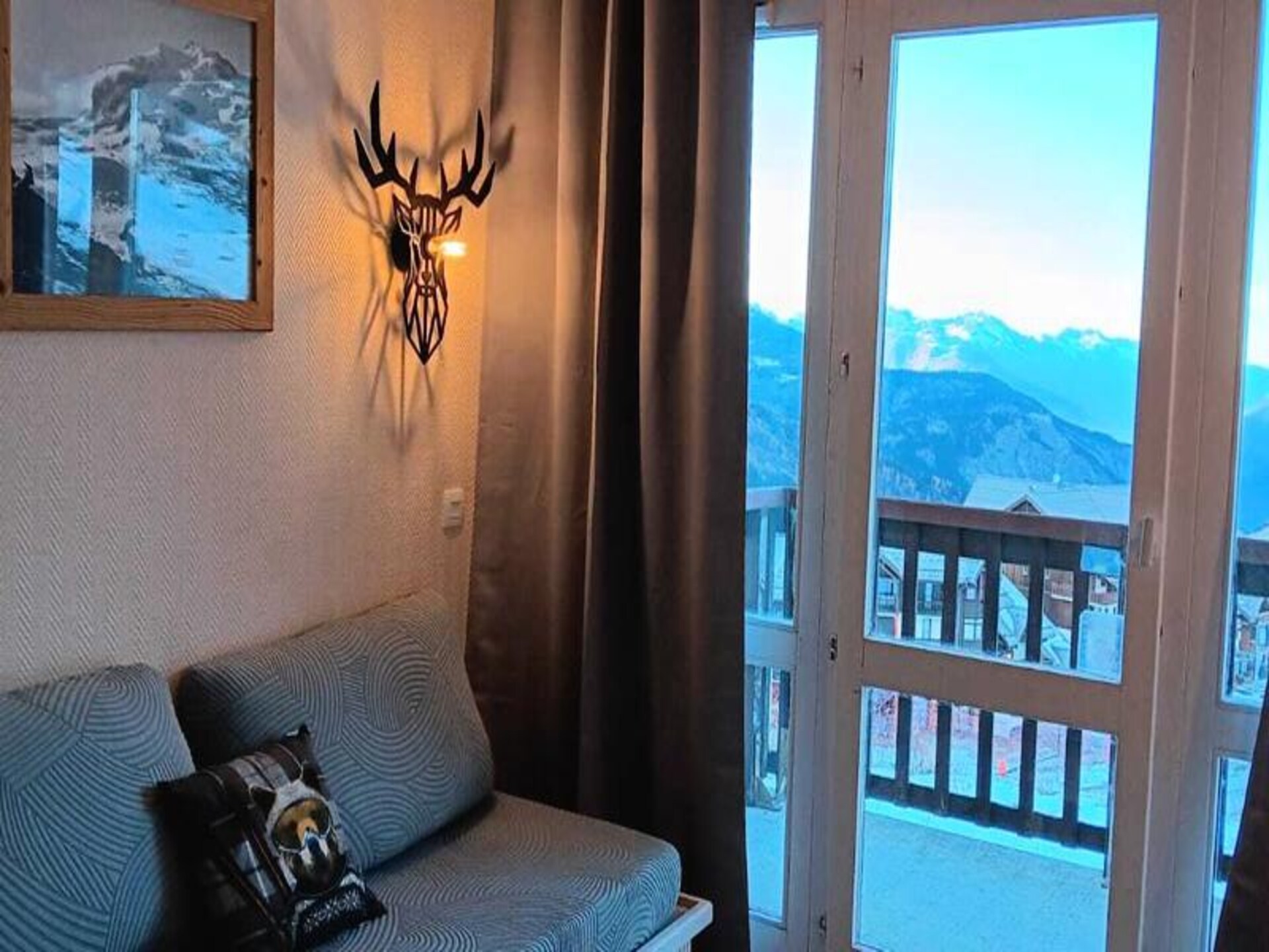 Appartement 5 pers. aan de piste in Valmeinier 1800 met balkon op het westen - foto 7