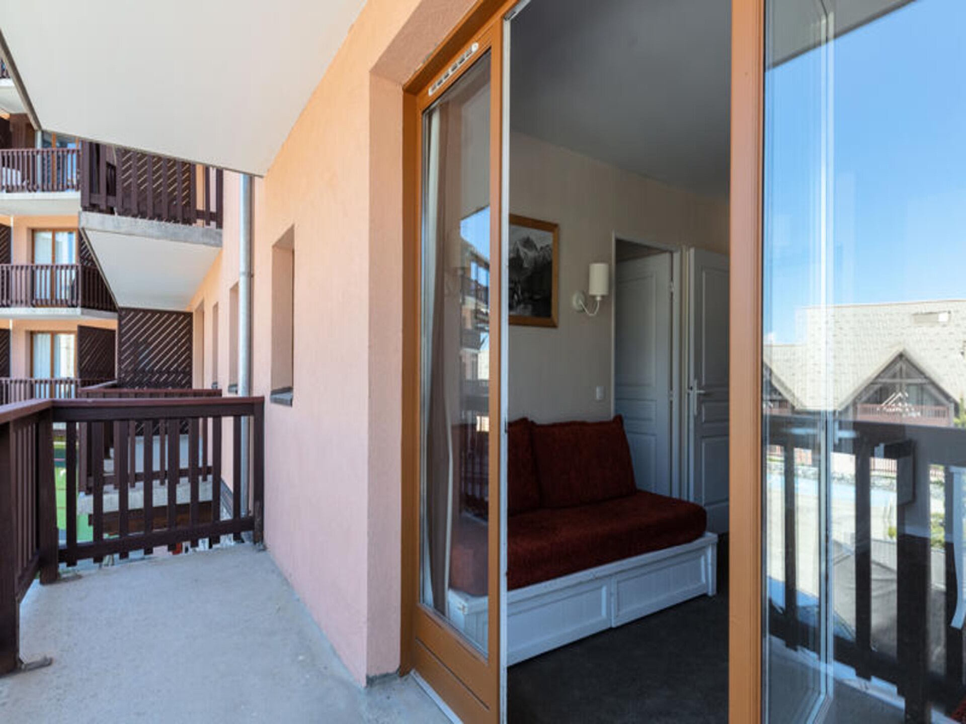 Appartement Valmeinier 1800 met directe piste, zwembad en zuidbalkon - foto 14