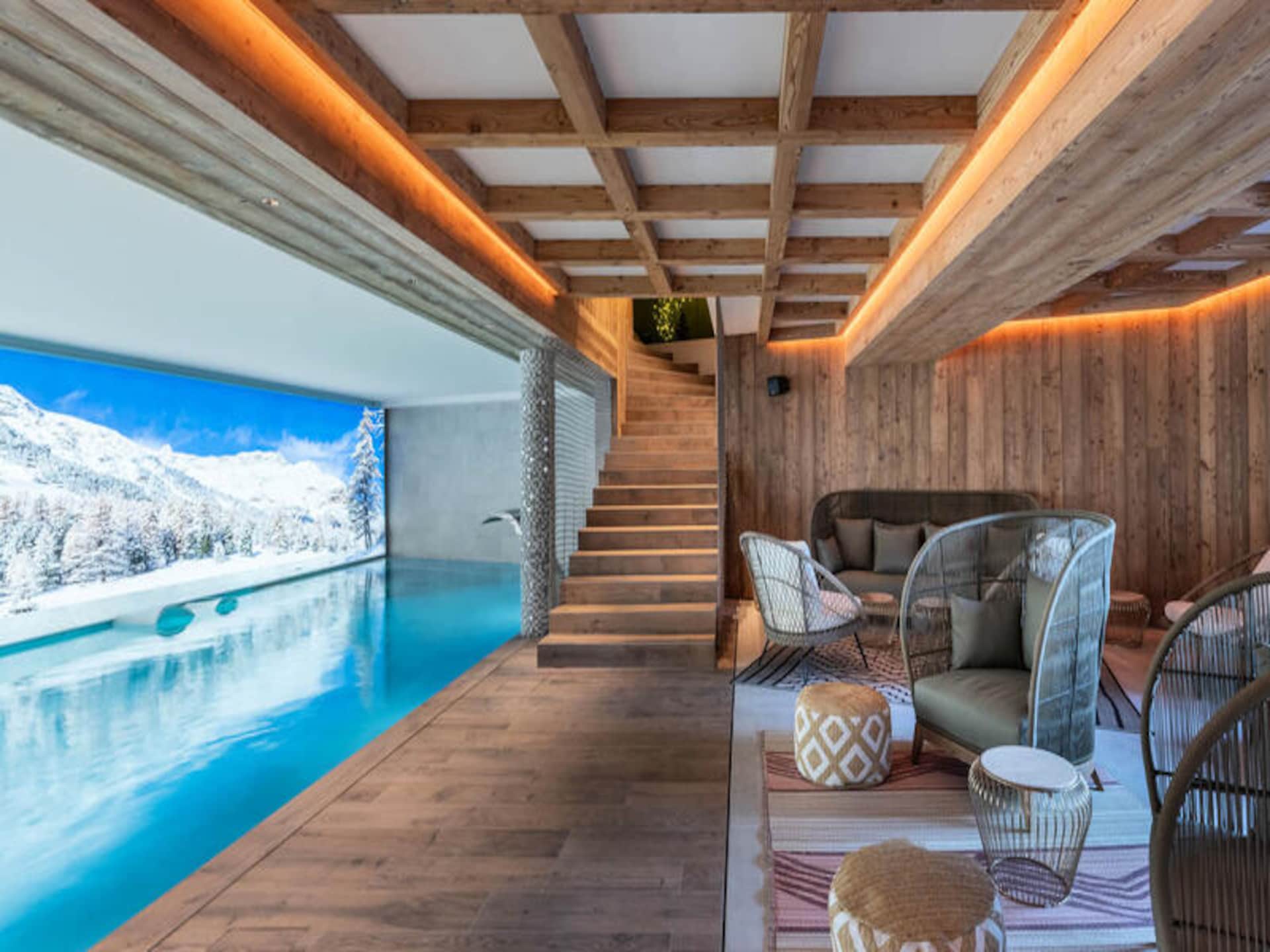 Appartement 86m² in Courchevel 1850, ski-in/ski-out met spa & zwembad - foto 10