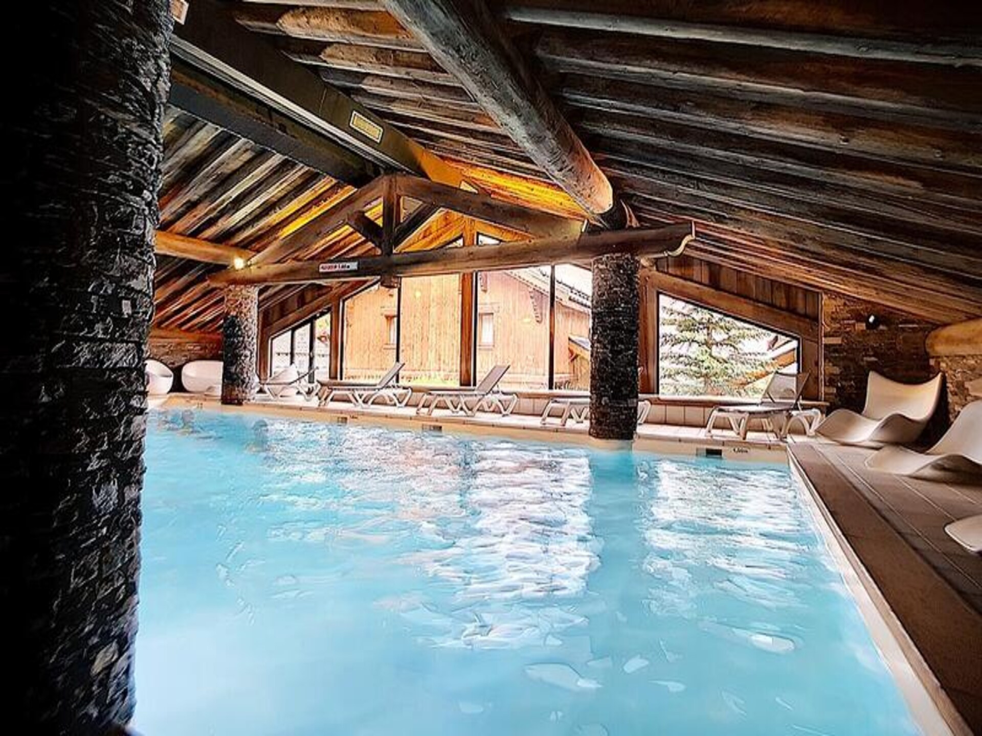 Appartement 6p in Les Menuires met zwembad, sauna en uitzicht op de Alpen - foto 7