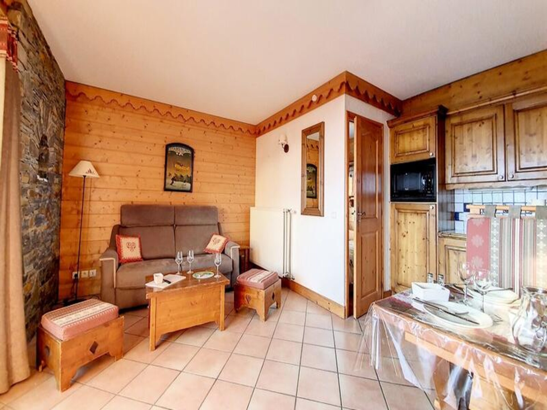 Appartement 6p in Les Menuires met zwembad, sauna en uitzicht op de Alpen - foto 17