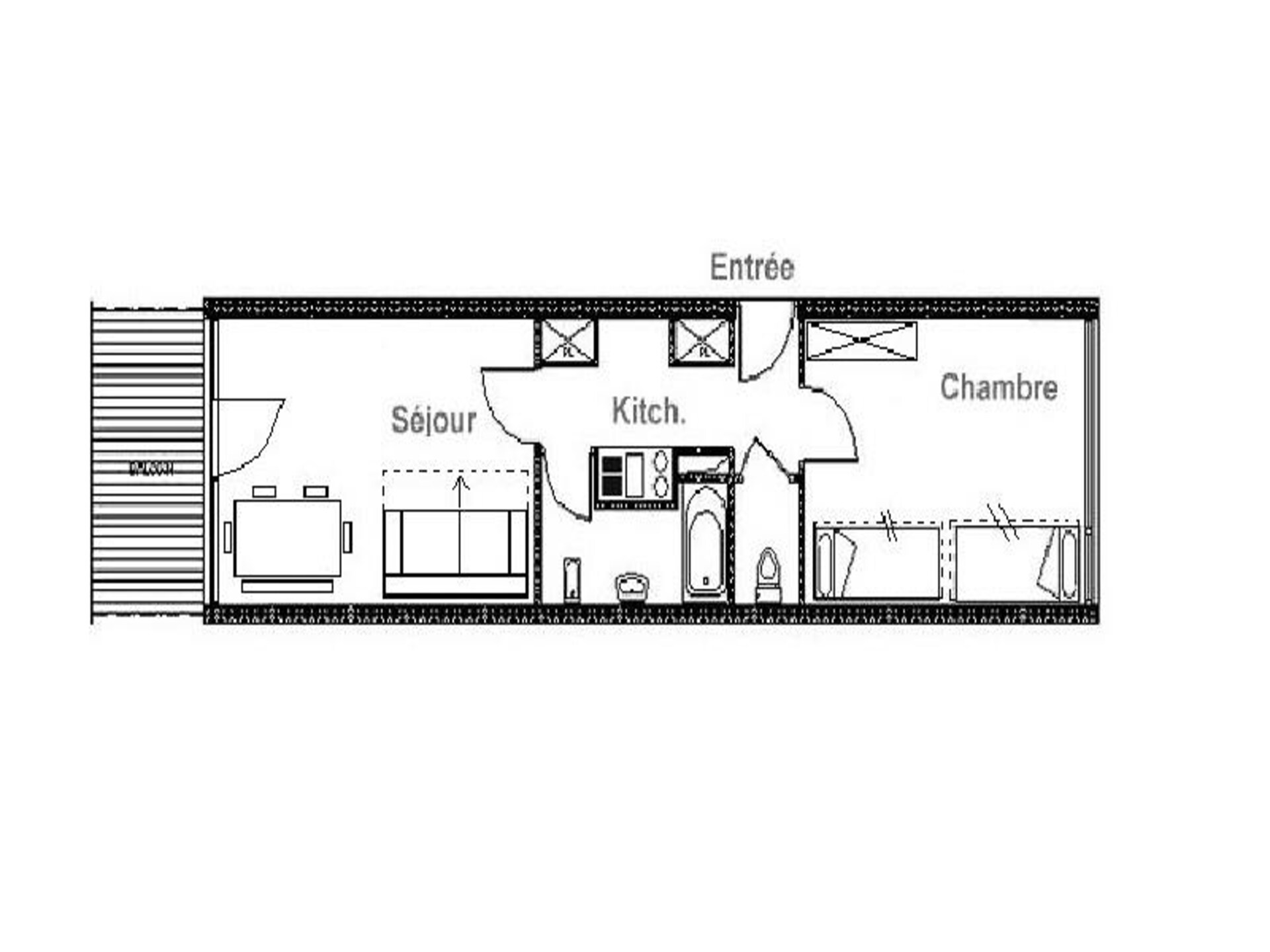 Knus vernieuwd appartement op de piste in Les Menuires met zuidbalkon - foto 16