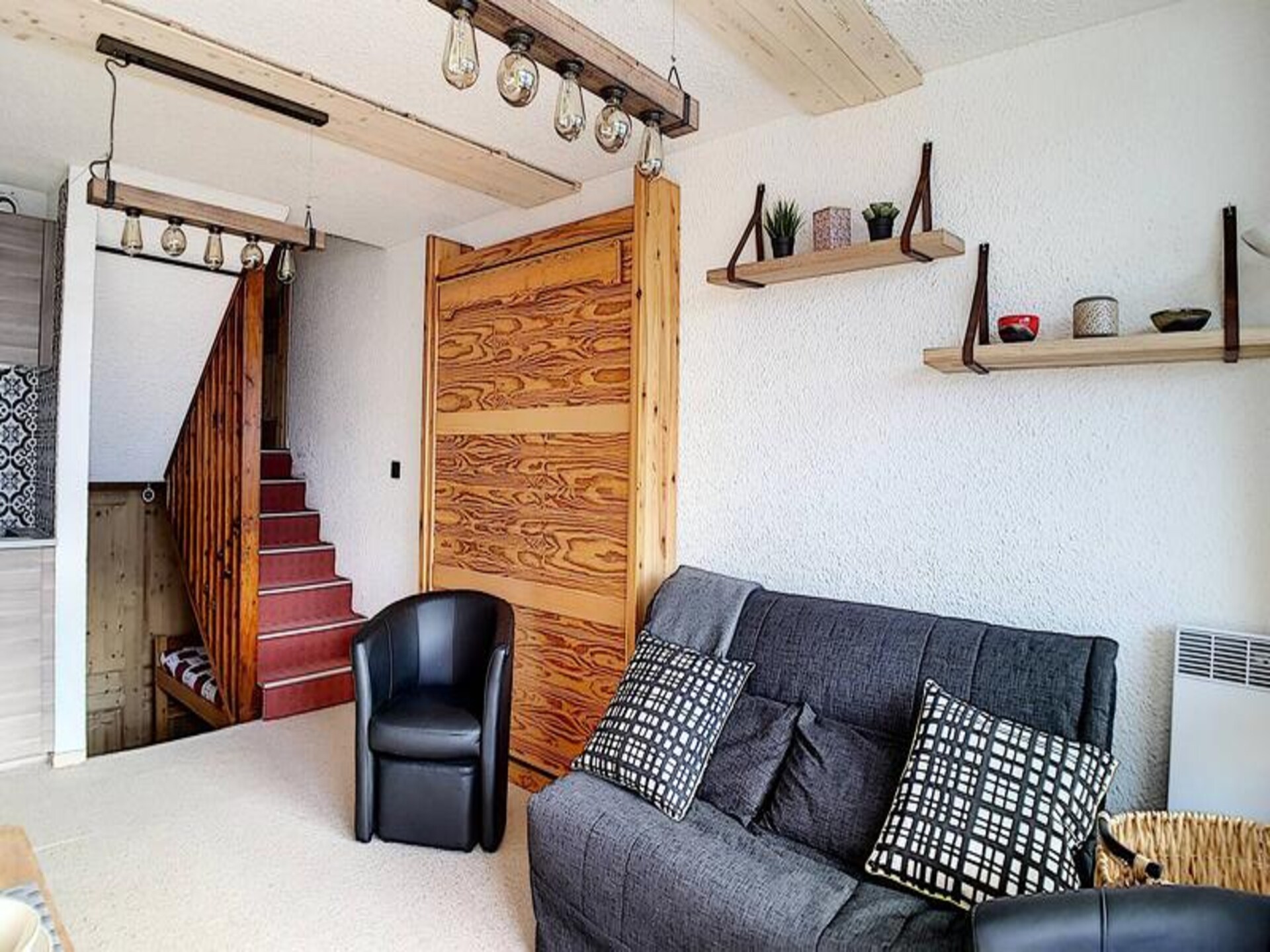 Sfeervol duplex appartement op de piste in Les Menuires, 4 personen - foto 9