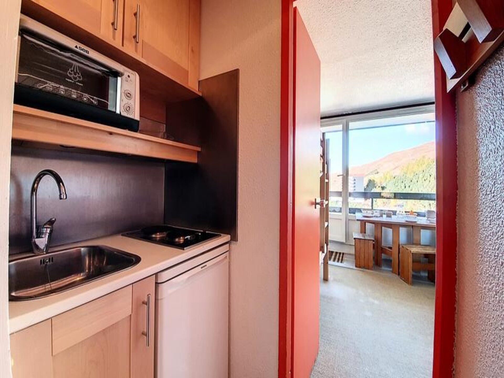 Knusse studio op de 8e verdieping met balkon, direct aan de piste in Les Menuires - foto 14